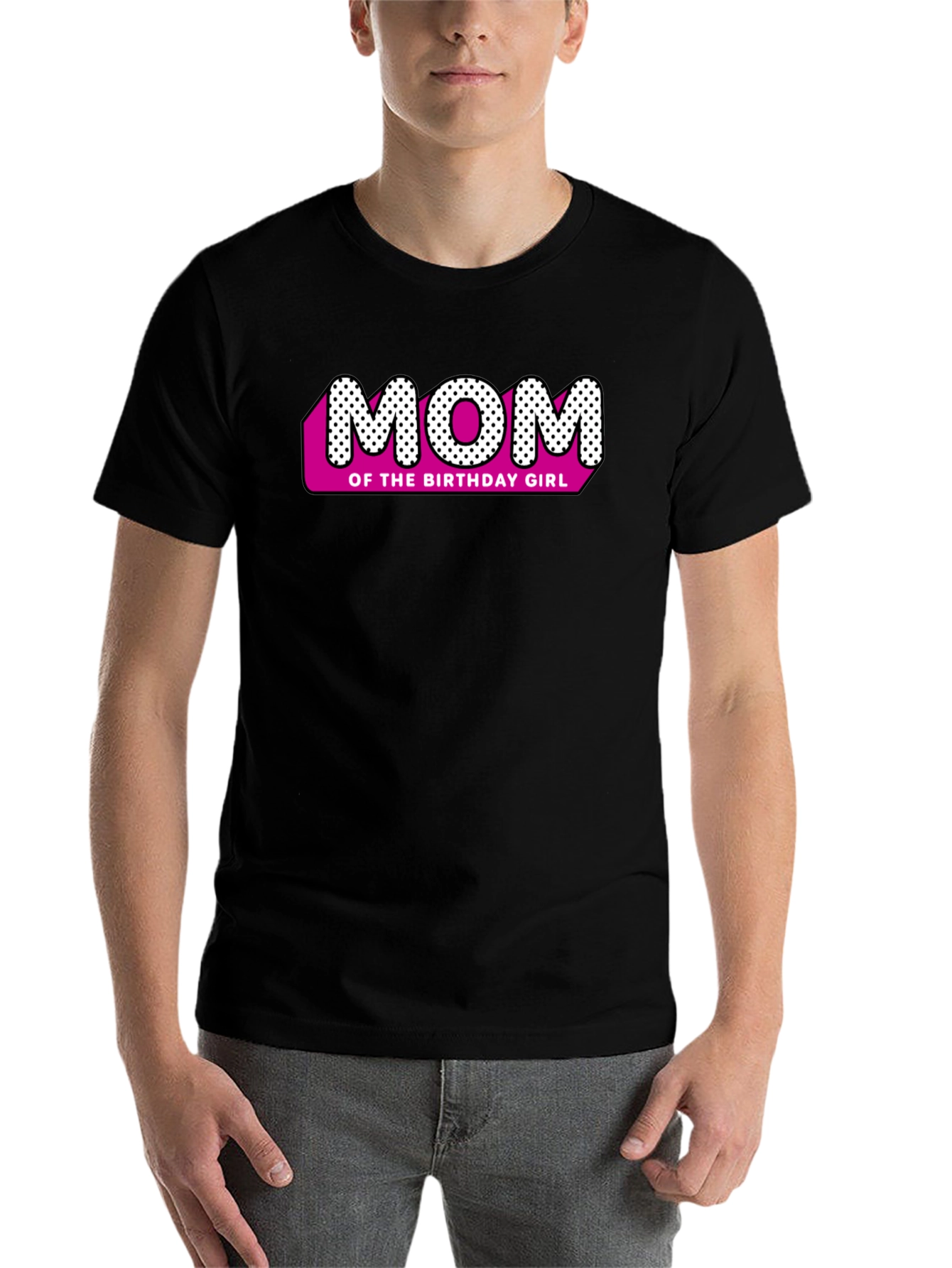 Black Mom of the Birthday Girl Black T-Shirt view 7