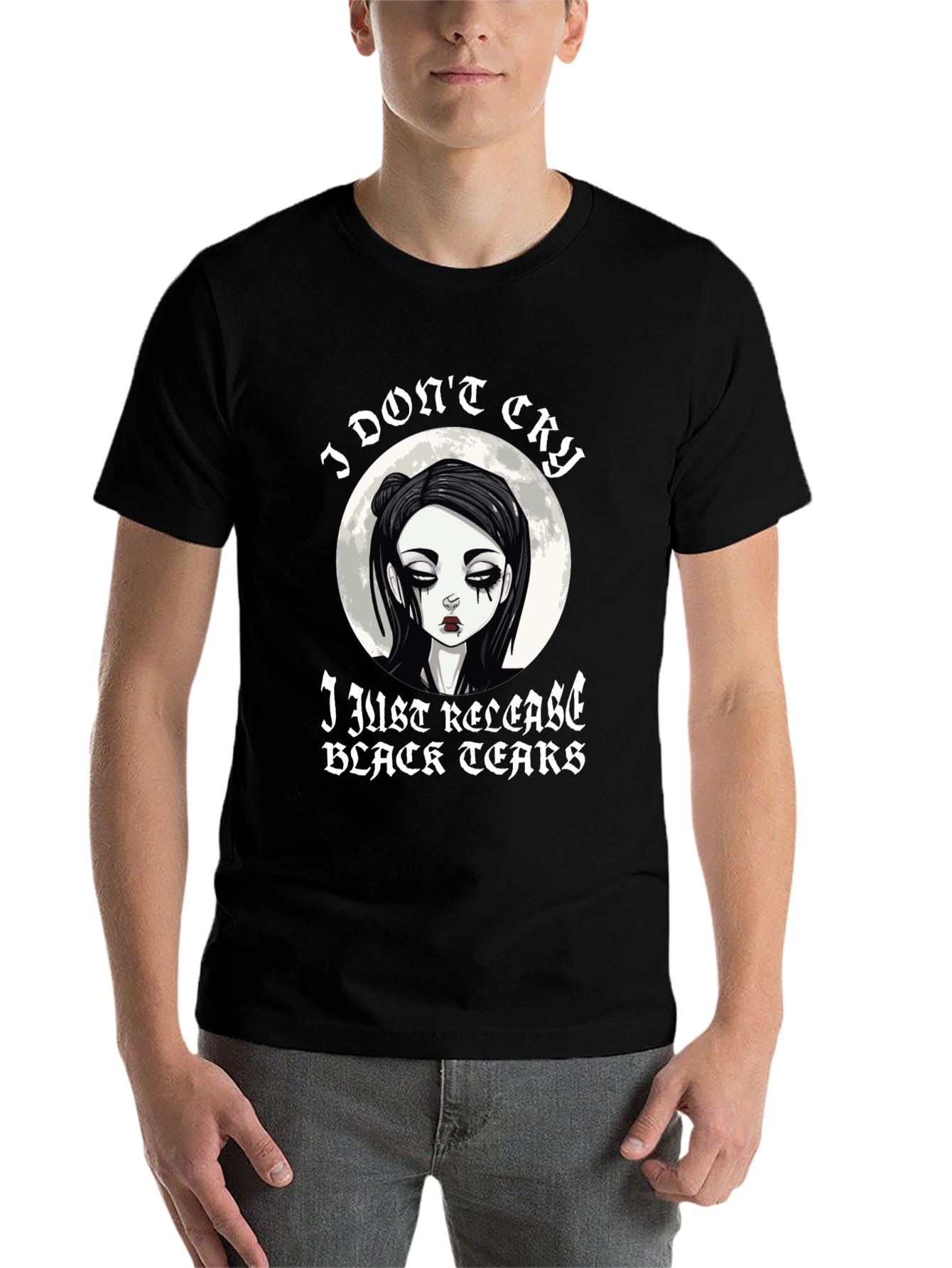 Black Emo Black Tears T-Shirt view 7