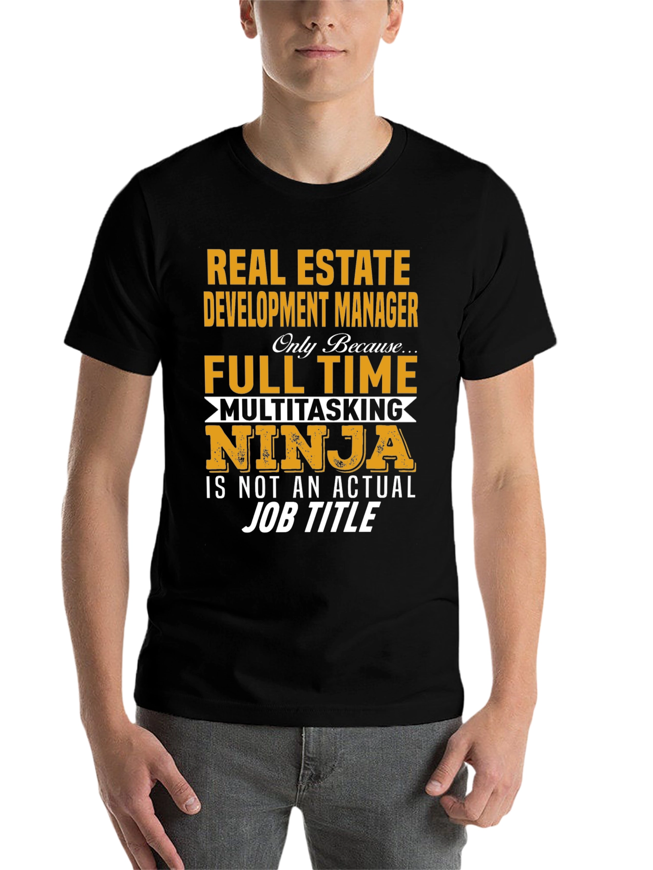 Black Real Estate Development Manager T-Shirt view 7