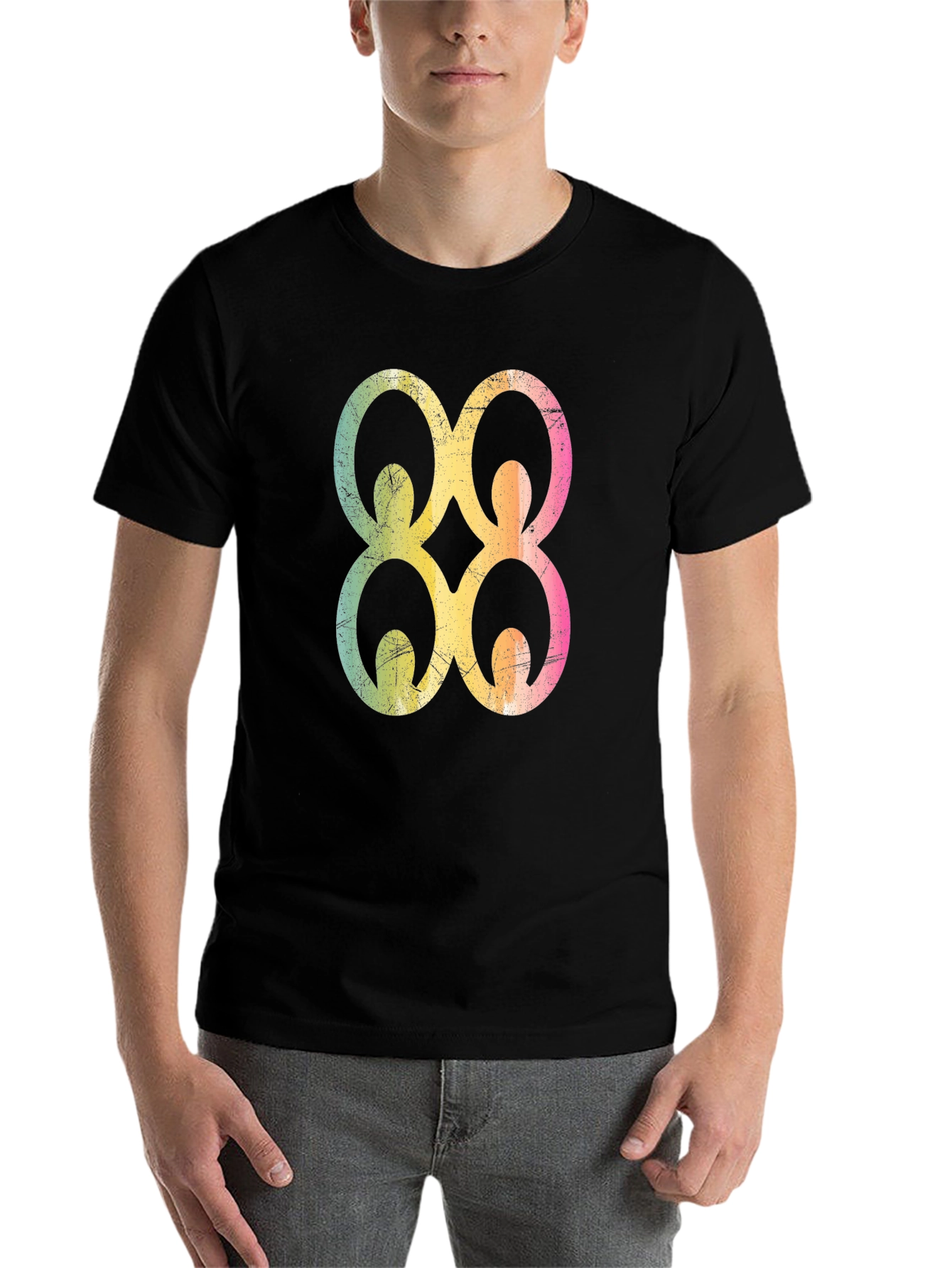 Black Adinkra Symbol Graphic Tee - Black view 7