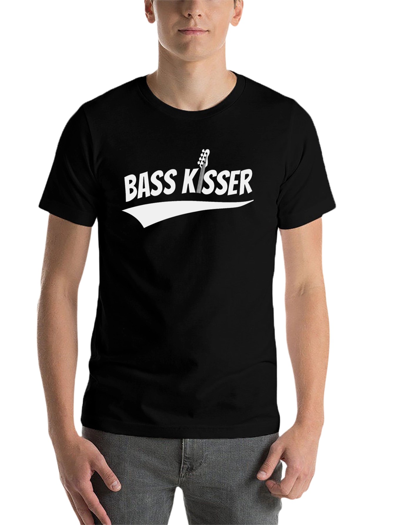 Black Bass Kisser Graphic Tee - Music Lover T-Shirt view 7