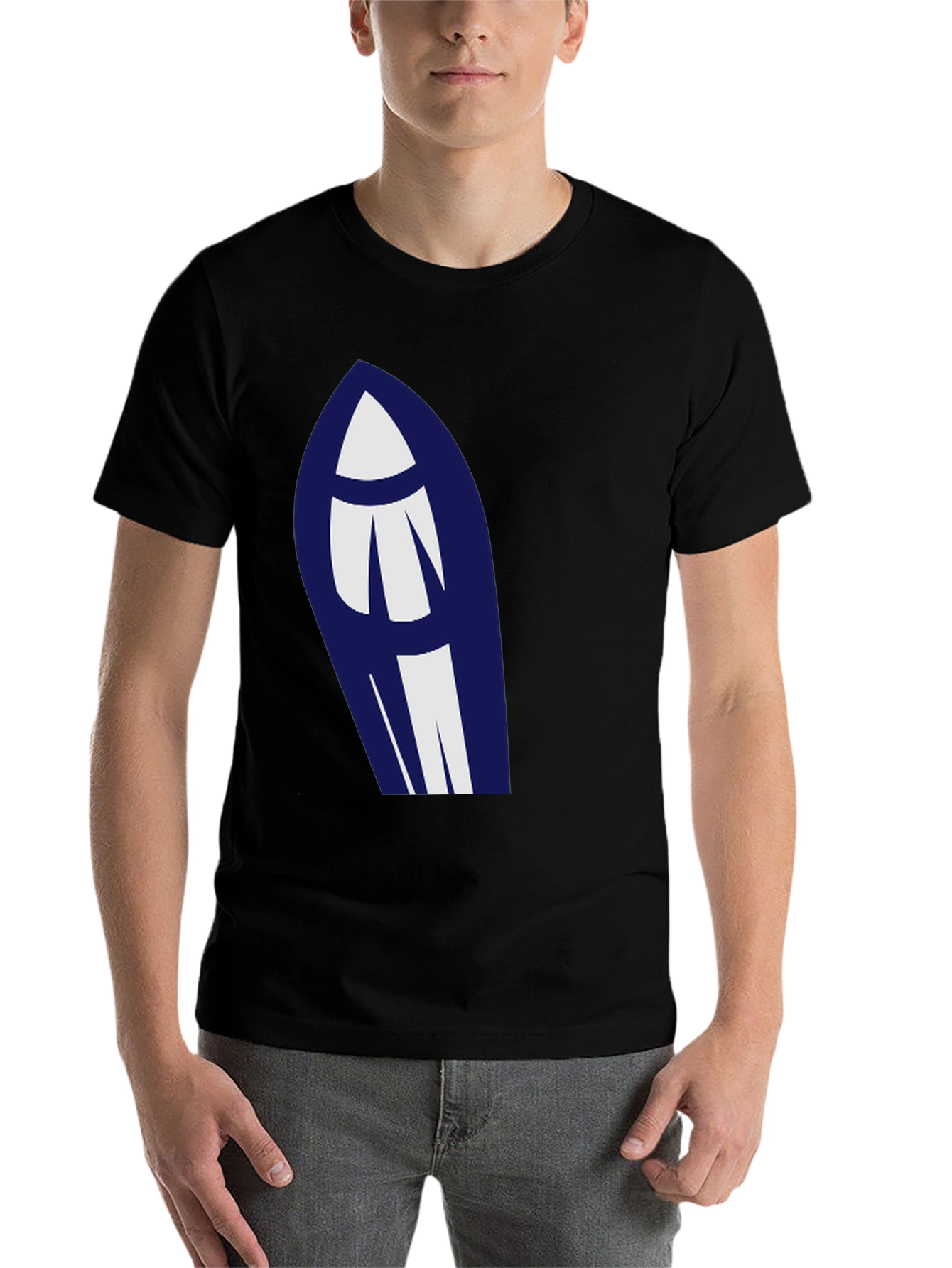 Black Modern Graphic Tee - Abstract Design view 7
