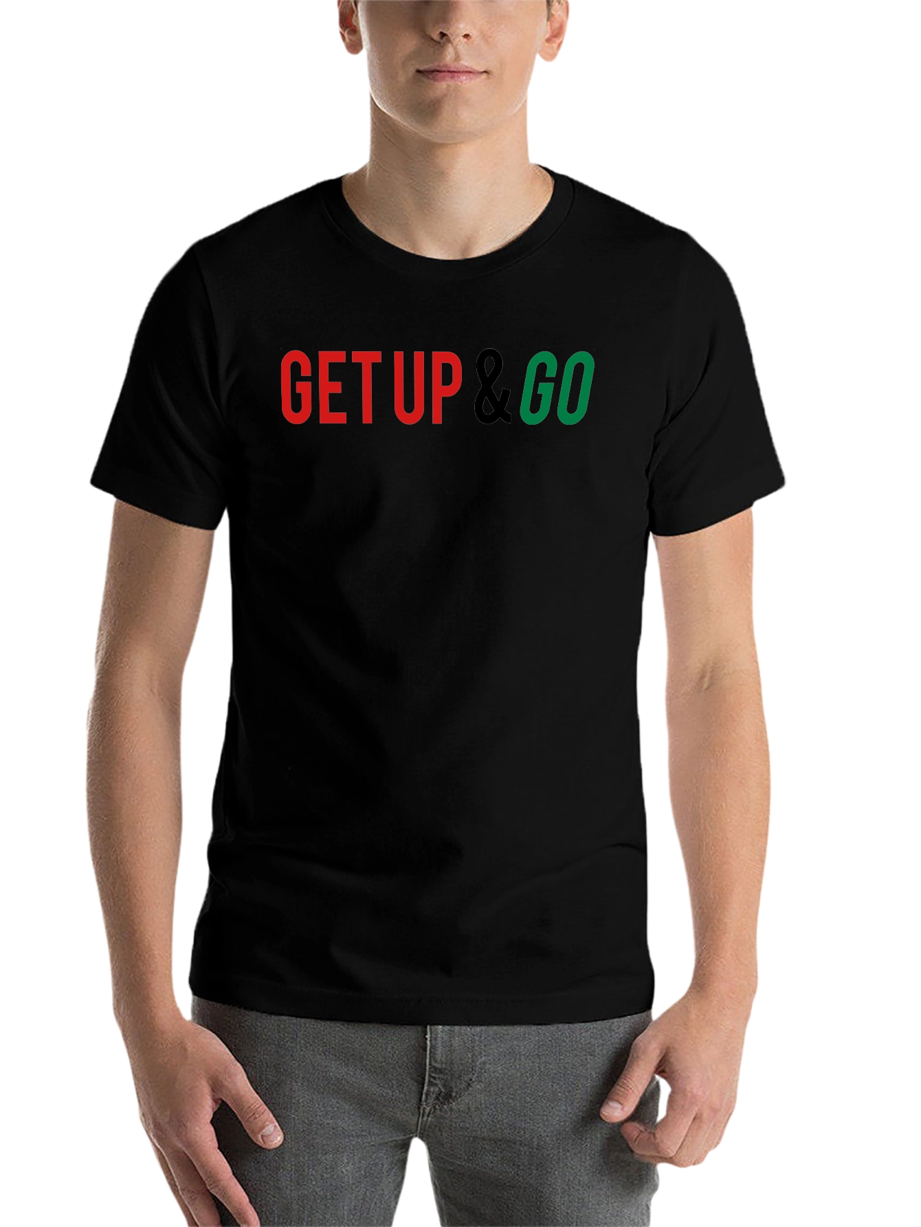 Black Get Up & Go Graphic Tee - Premium Comfort view 7
