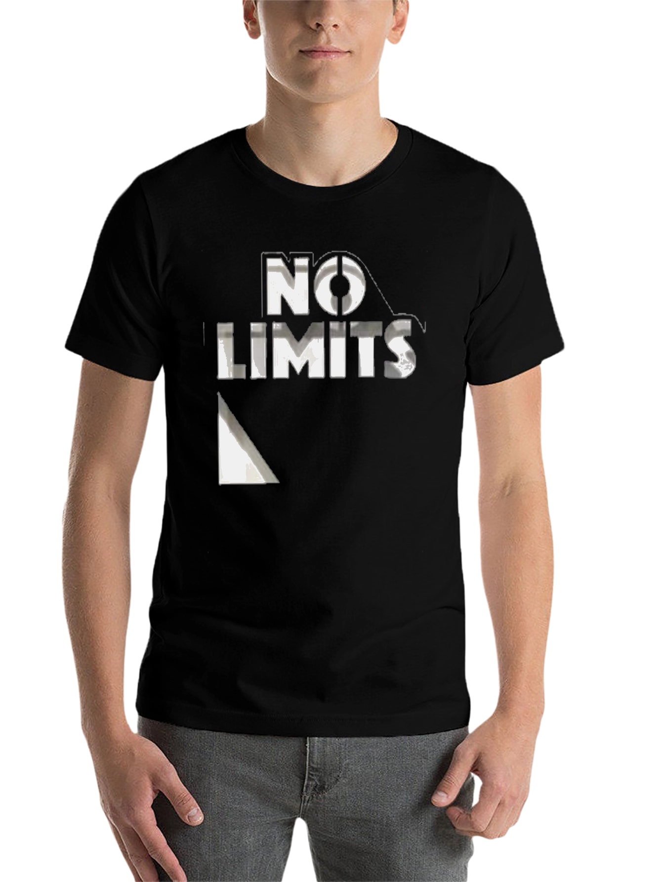 Black No Limits Graphic Tee - Stylish Black T-Shirt view 7