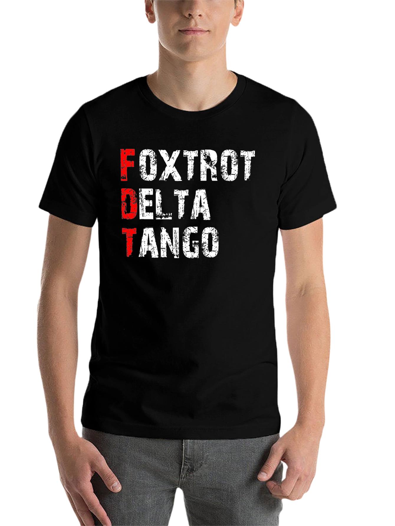 Black FDT Foxtrot Delta Tango Graphic T-Shirt view 7