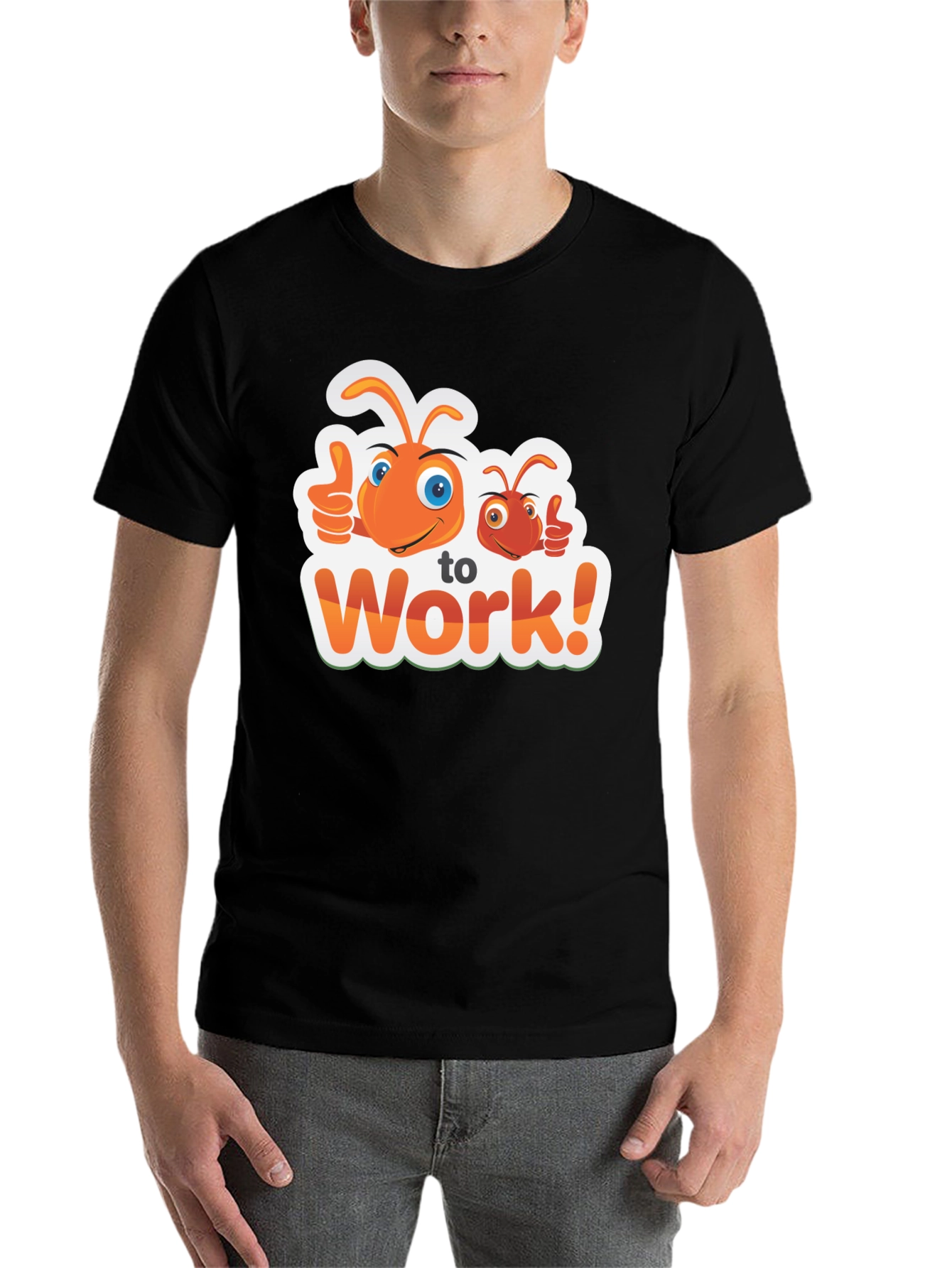 Ant To Work! Graphic Black T-Shirt - 7