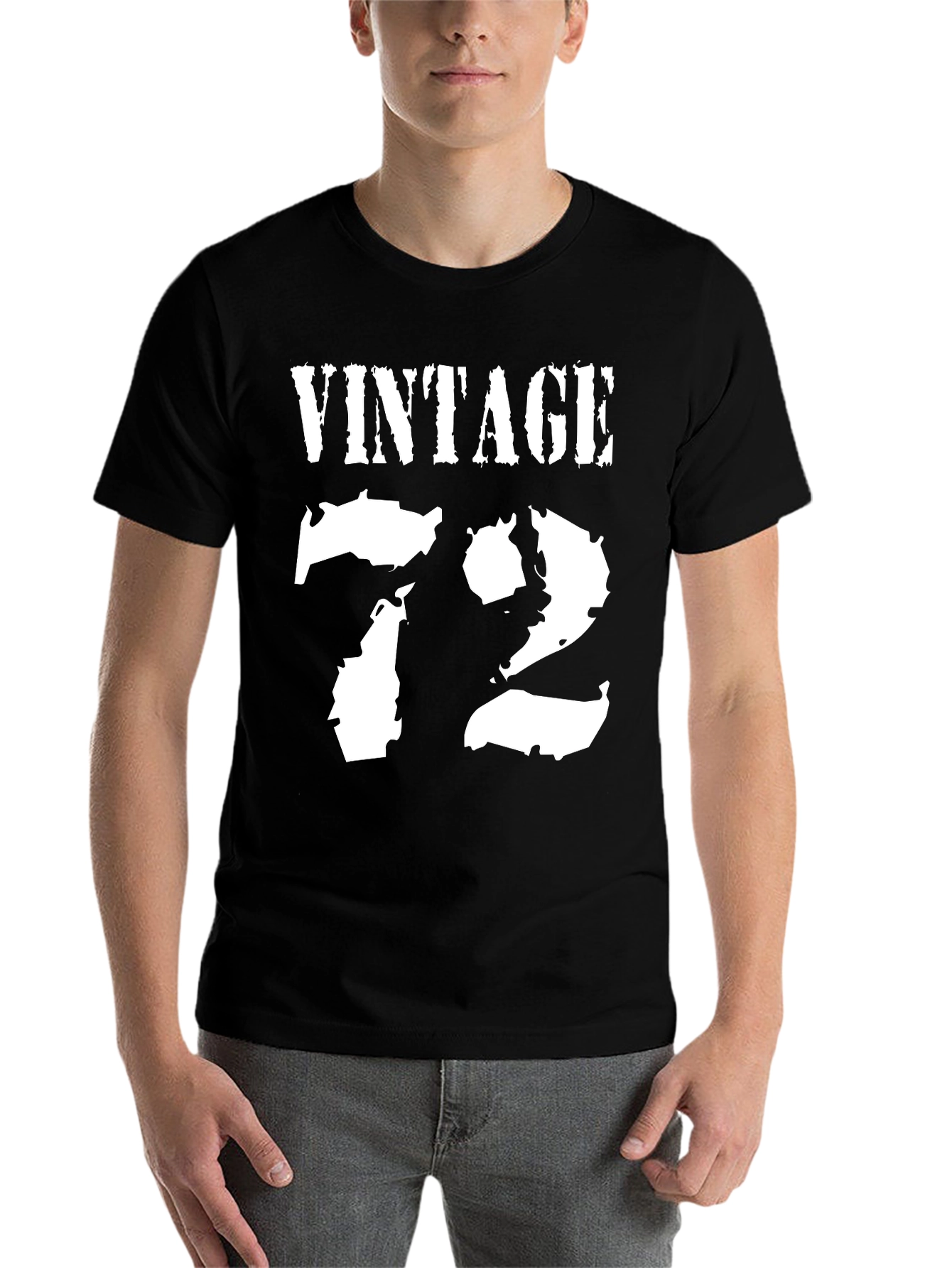 Black Vintage 72 Black Graphic Tee view 7