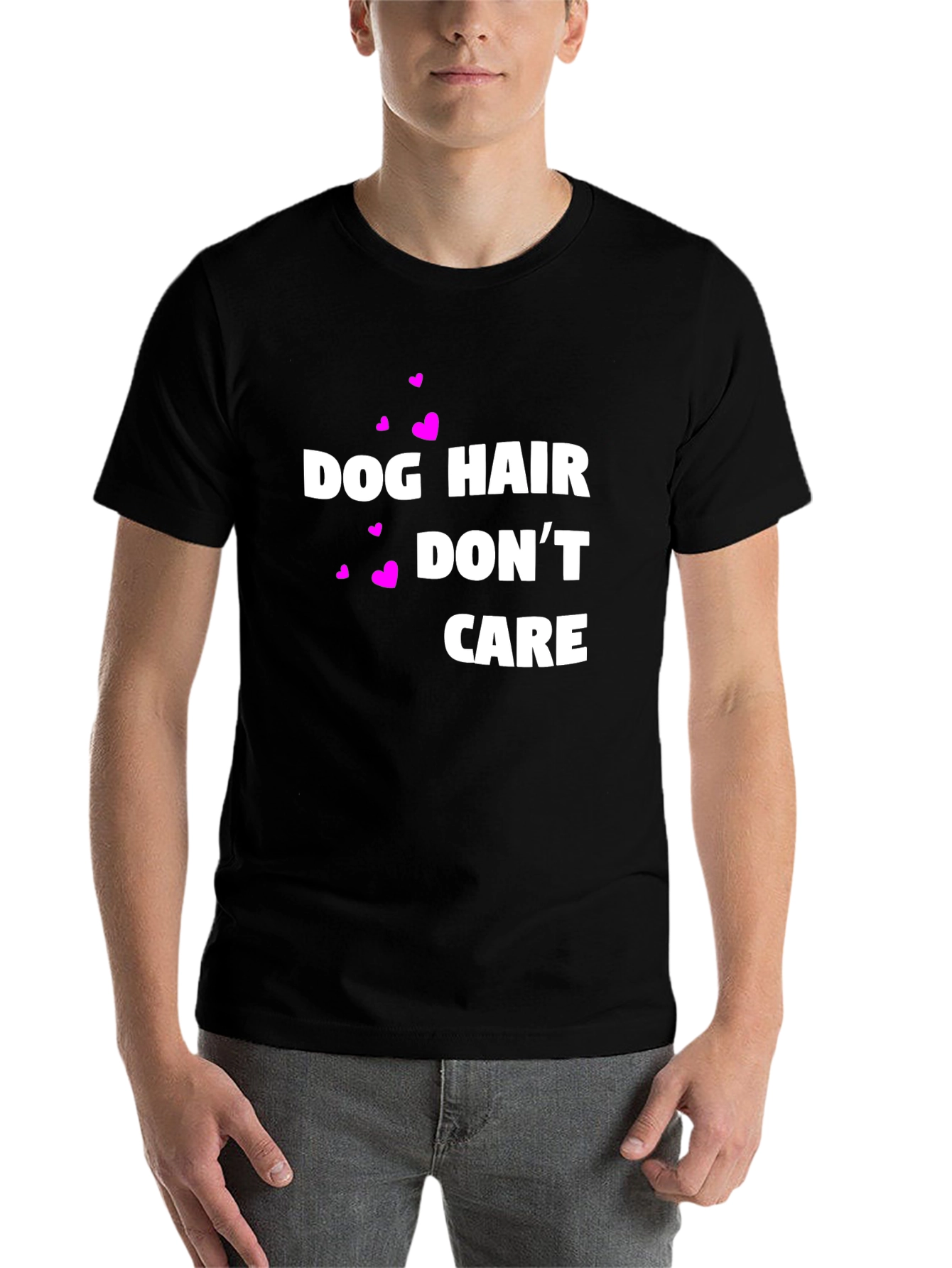 Black Dog Hair Don't Care Graphic Tee view 7