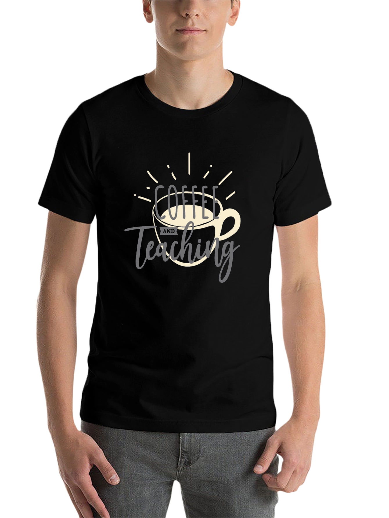 Black Coffee and Teaching Graphic Tee - Teacher Gift Idea view 7