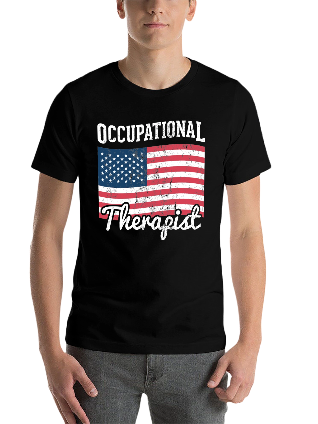 Occupational Therapist American Flag T-Shirt - 7