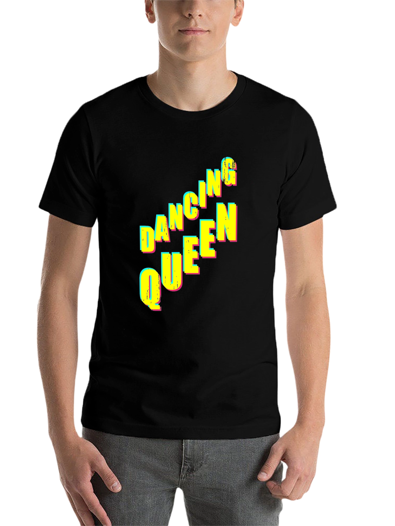 Black Dancing Queen Graphic Tee - Black Unisex T-Shirt view 7