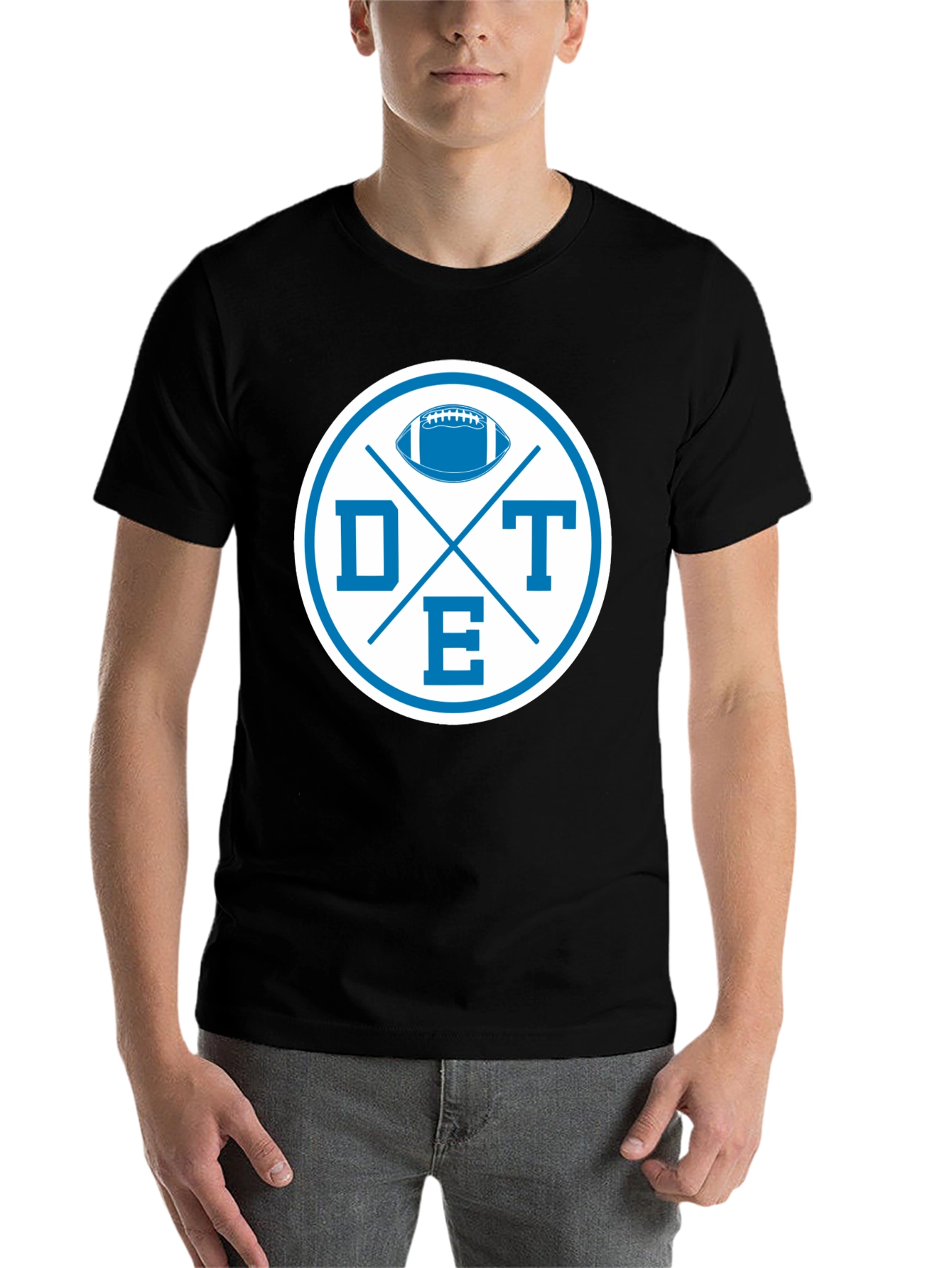 Black DTE Football Graphic Tee - Classic Sports Style view 7