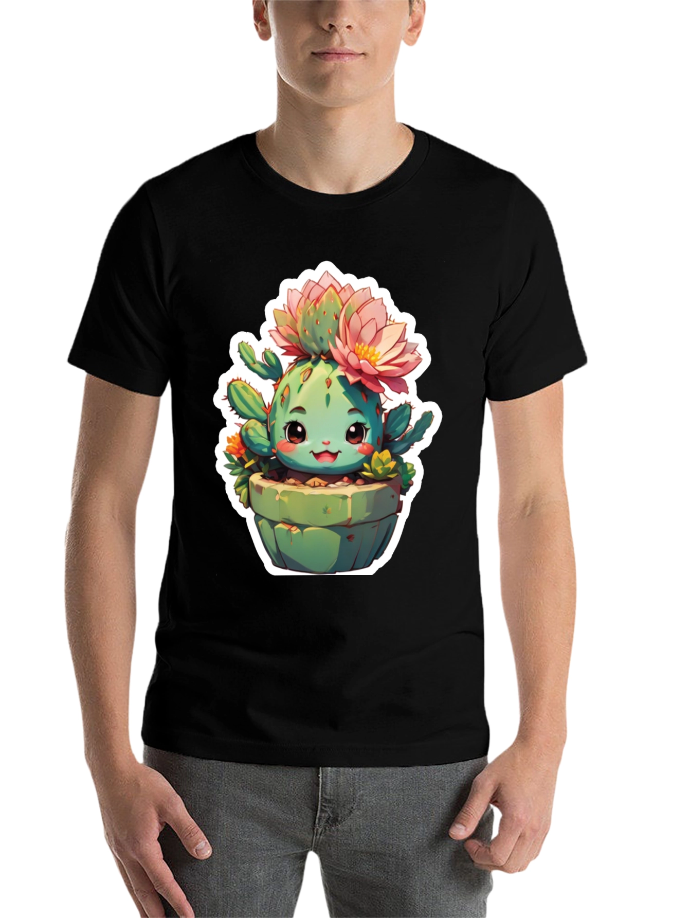Black Cute Cactus Tee view 7