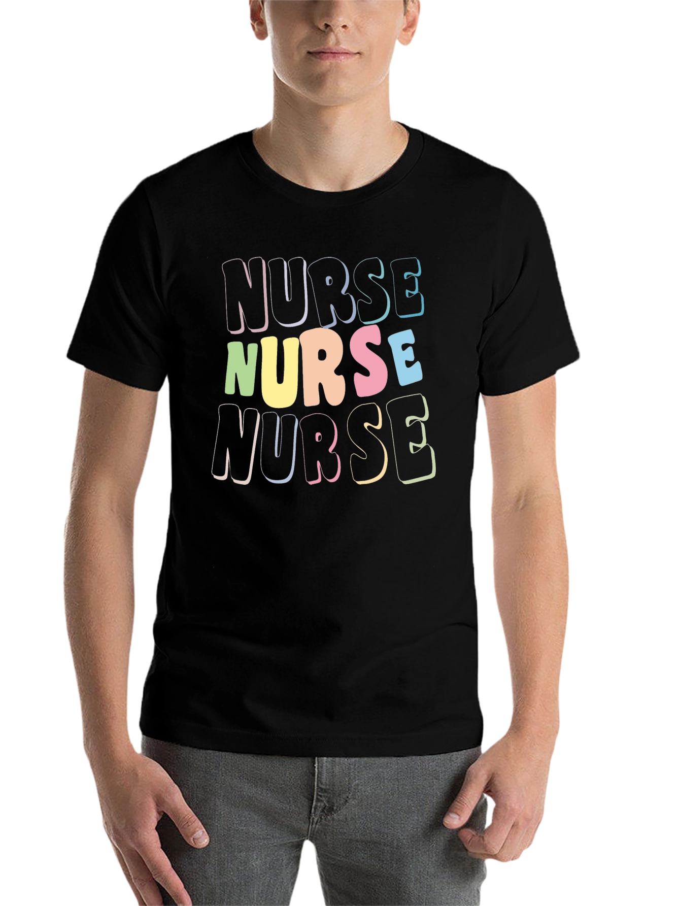 Black Nurse T-Shirt - Colorful & Comfortable view 7