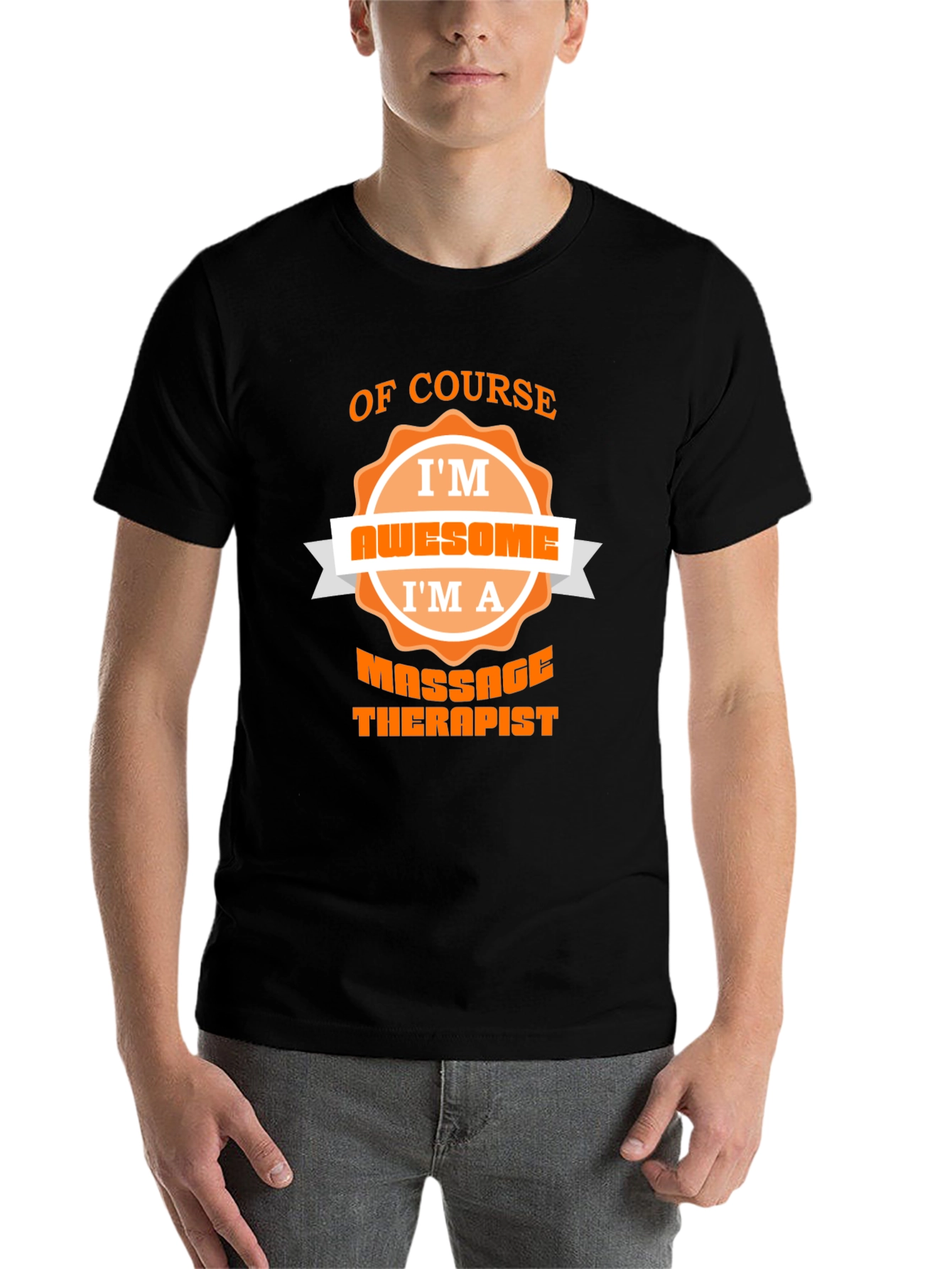 Black Massage Therapist Awesome Graphic Tee view 7