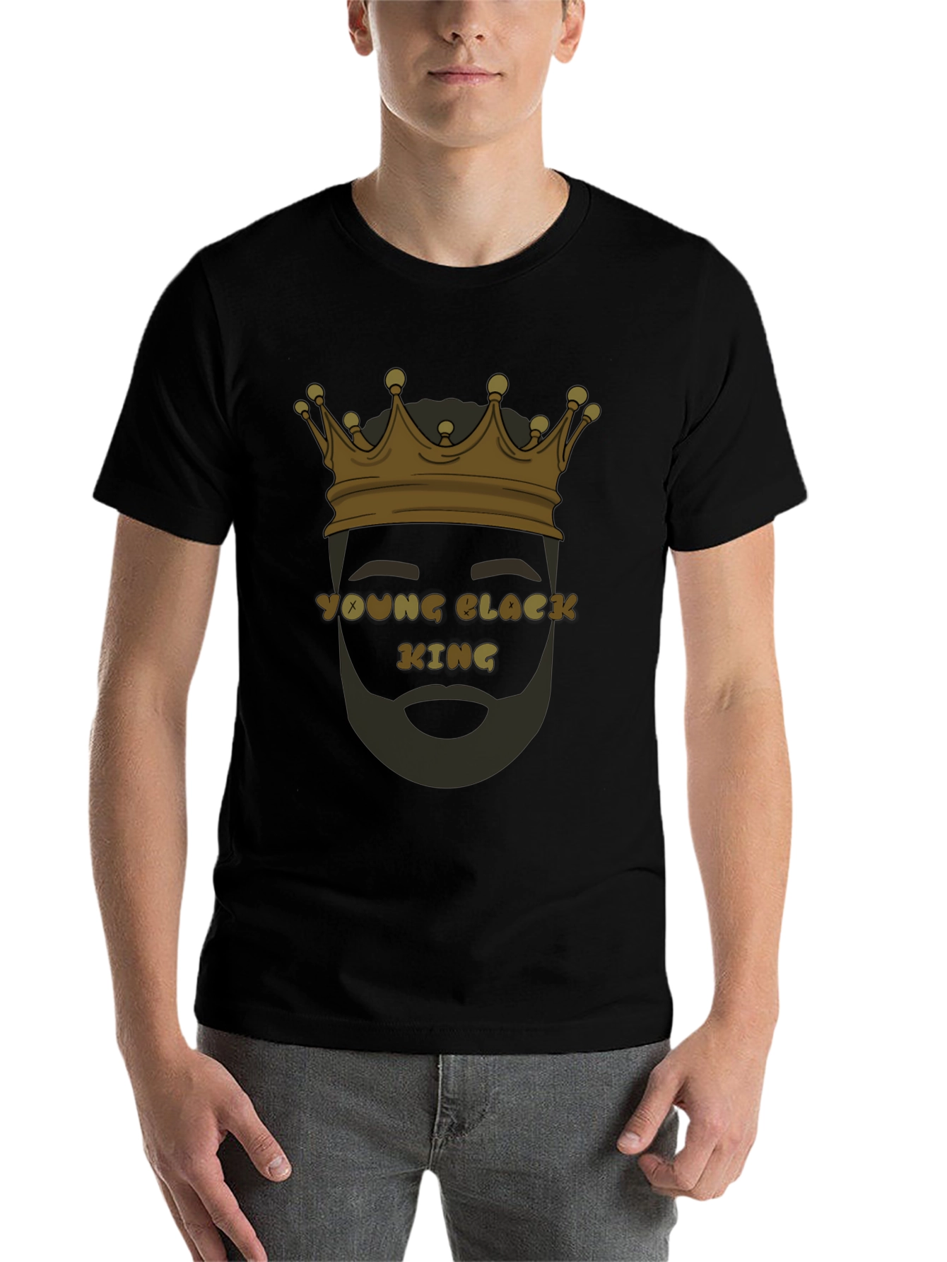 Black Young Black King Graphic T-Shirt view 7