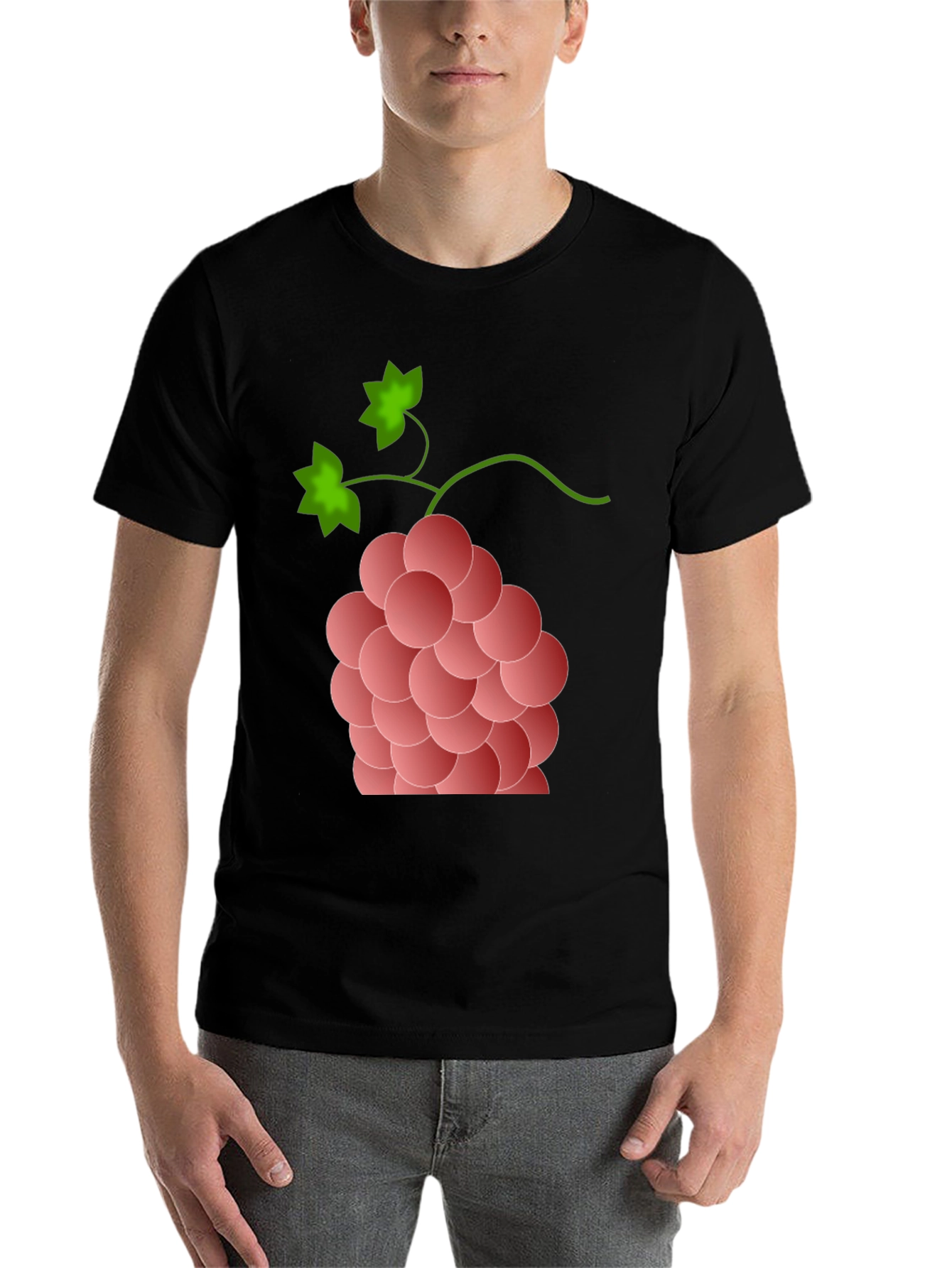 Black Grapes Graphic Tee - Stylish Fruit Design view 7