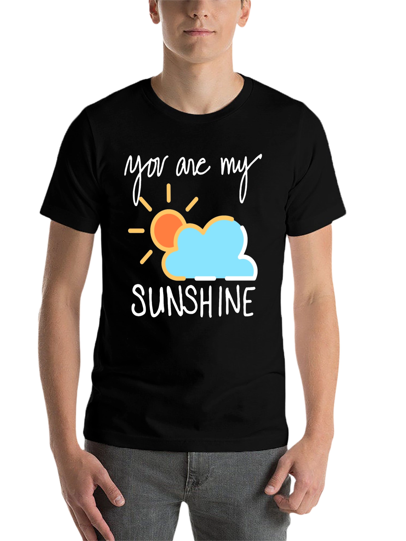 Black You Are My Sunshine T-Shirt - Soft Cotton Blend view 7