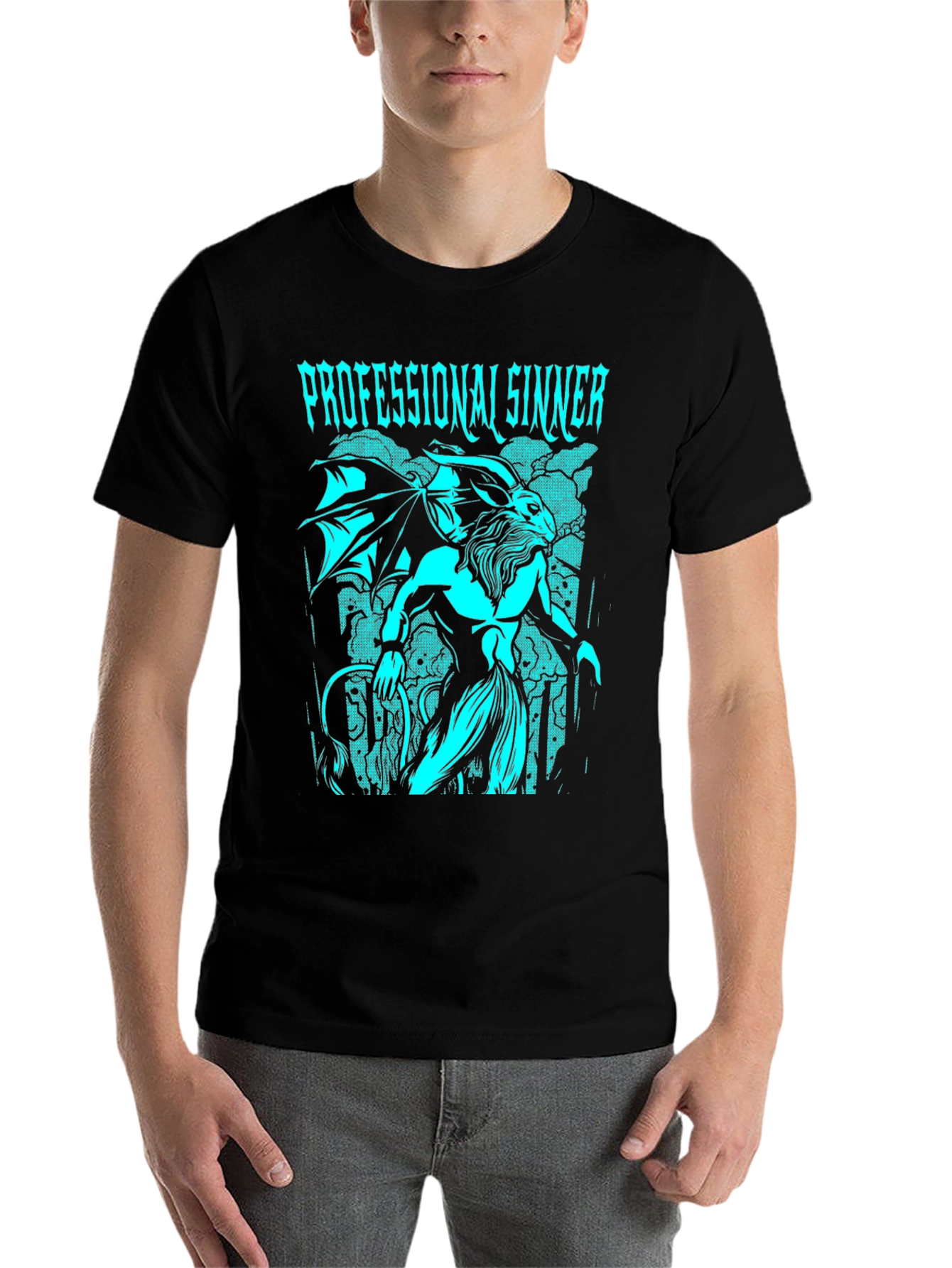 Black Professional Sinner Graphic T-Shirt view 7