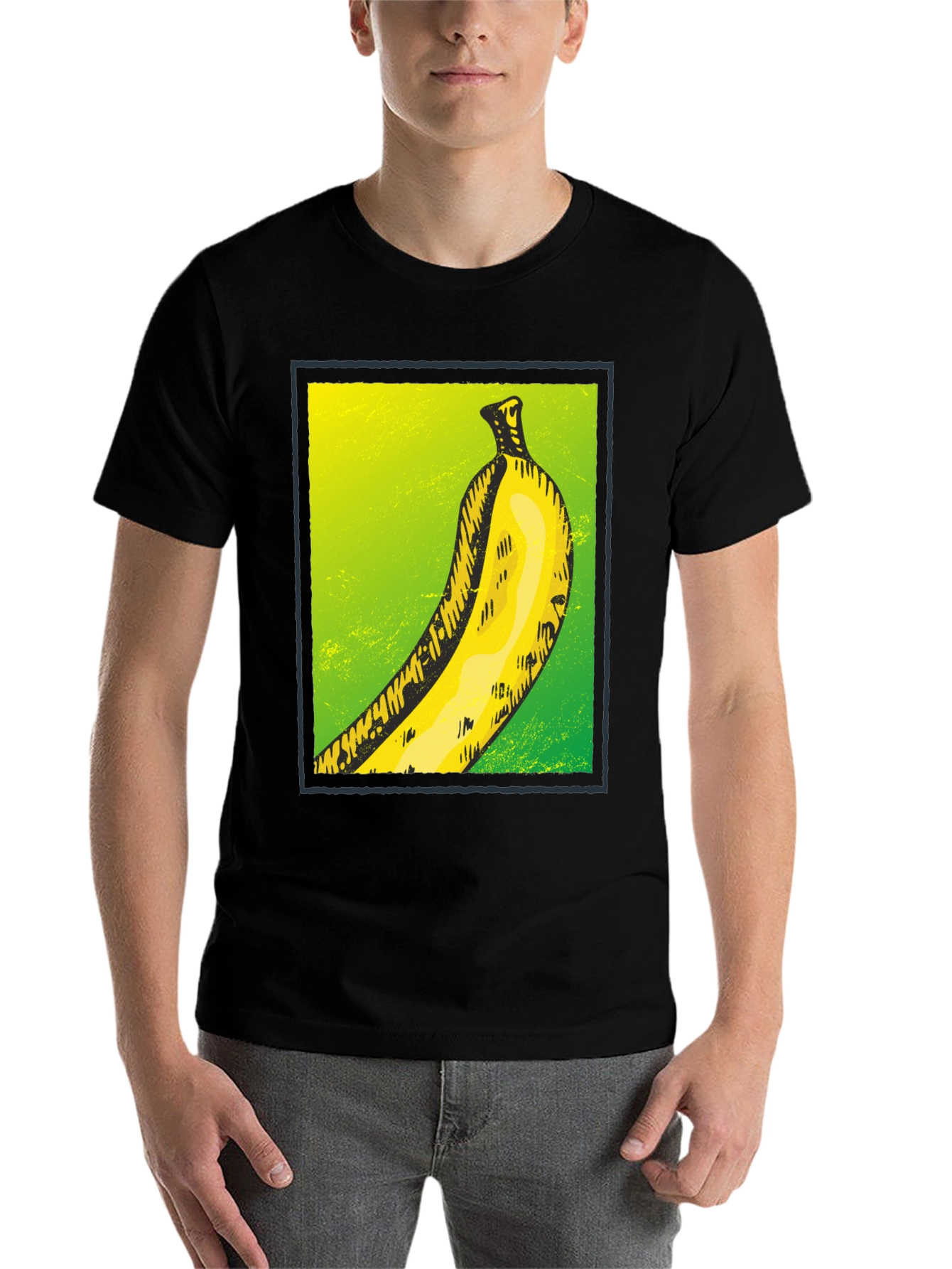 Black Banana Graphic Tee - Quirky Fruit Design view 7