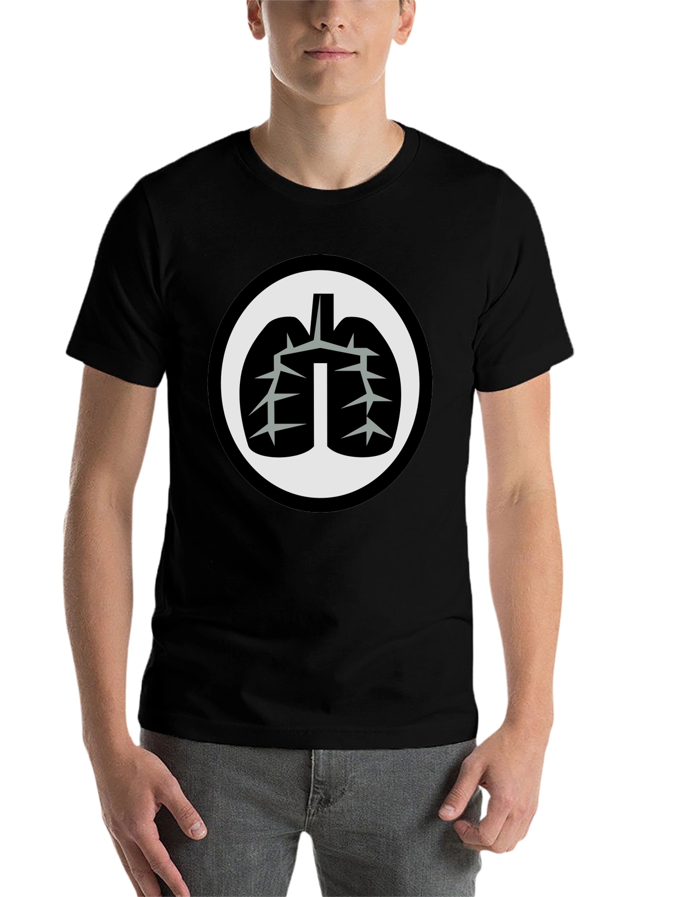 Black Lung Graphic Black T-Shirt view 7