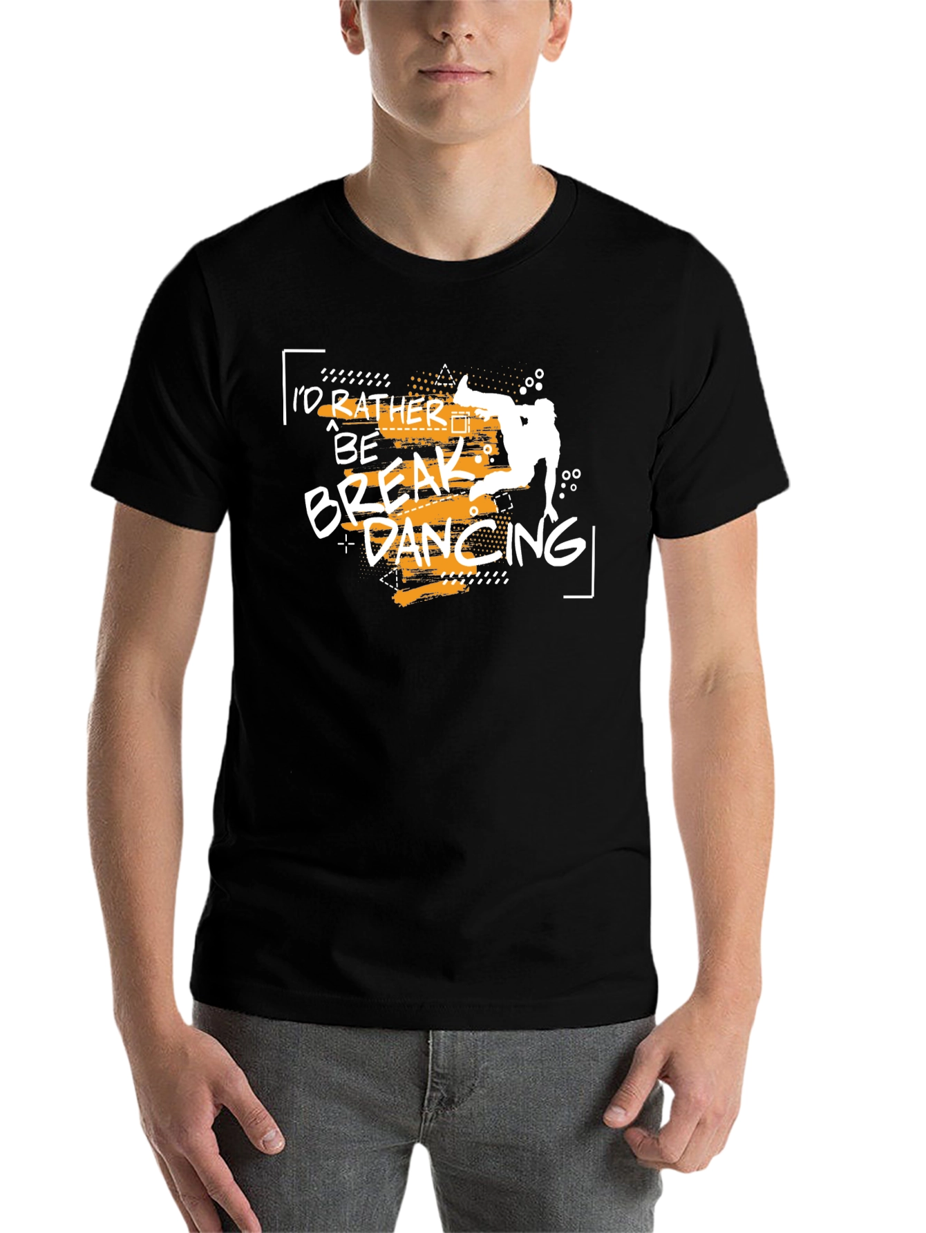 Black Breakdancing T-Shirt - "I'd Rather Be Breakdancing" view 7