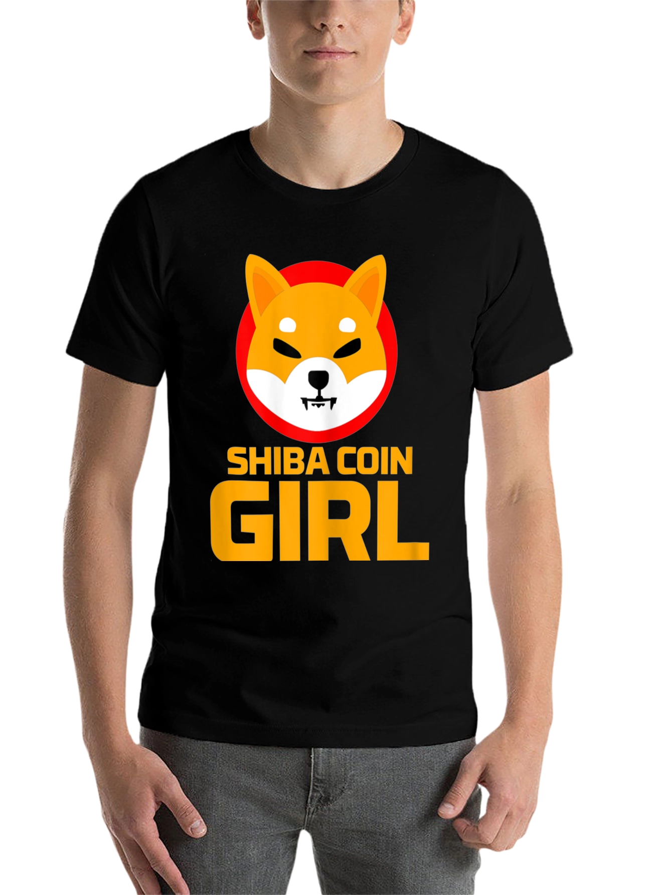Shiba Coin Girl Graphic Tee - Black - 7
