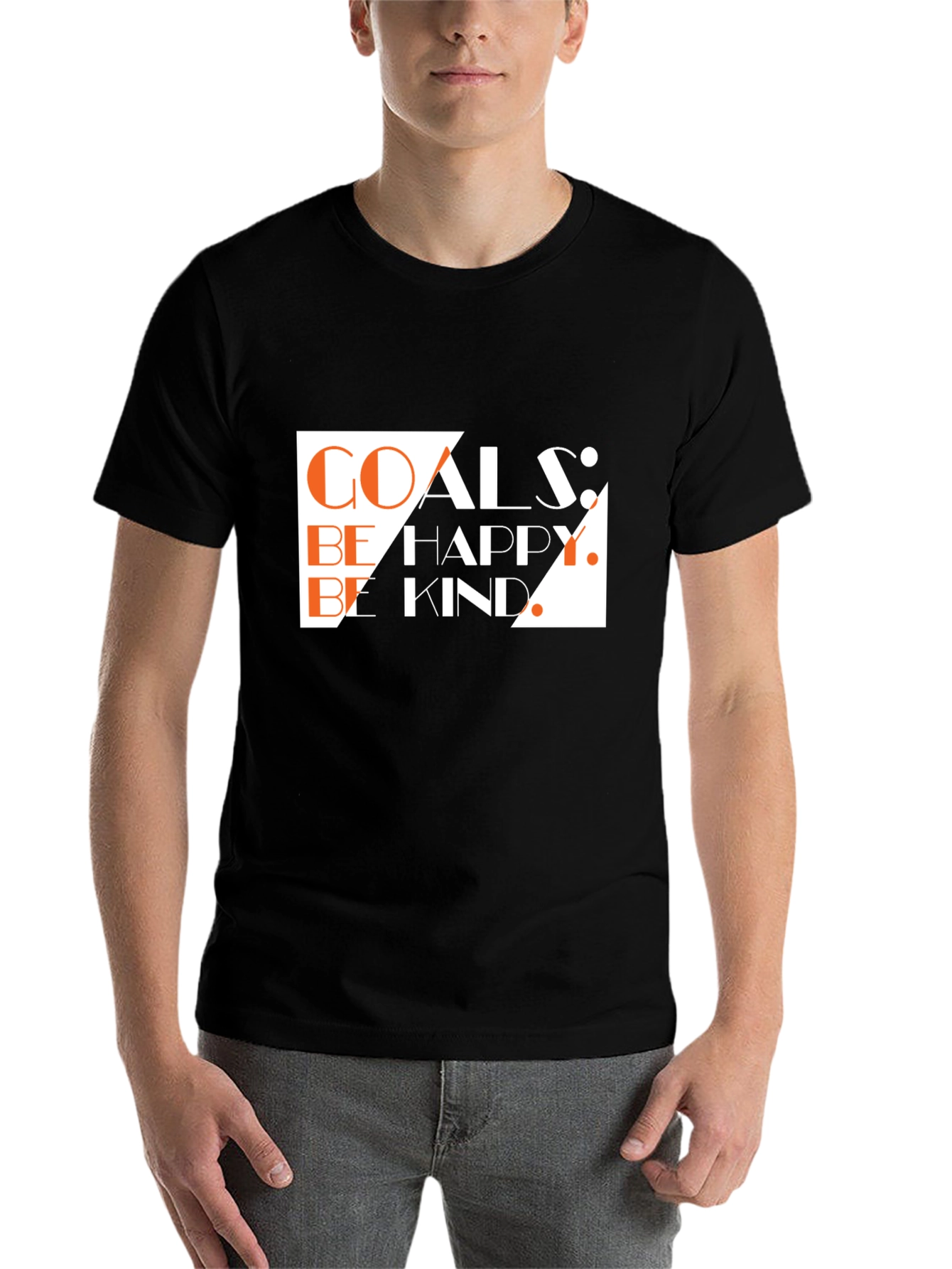 Black Goals Happy Kind Graphic Tee - Black view 7