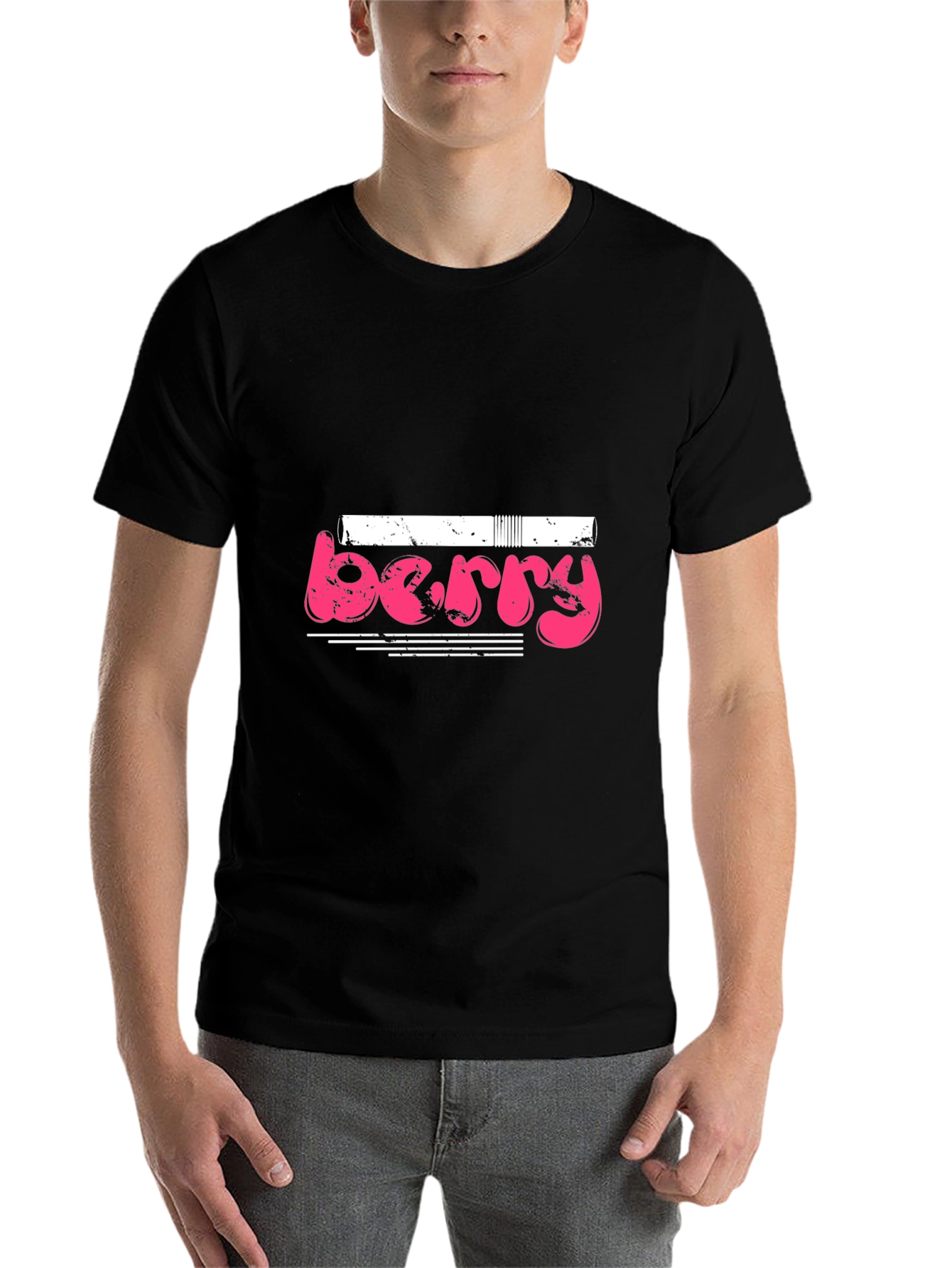 Black Berry Graphic Black T-Shirt view 7