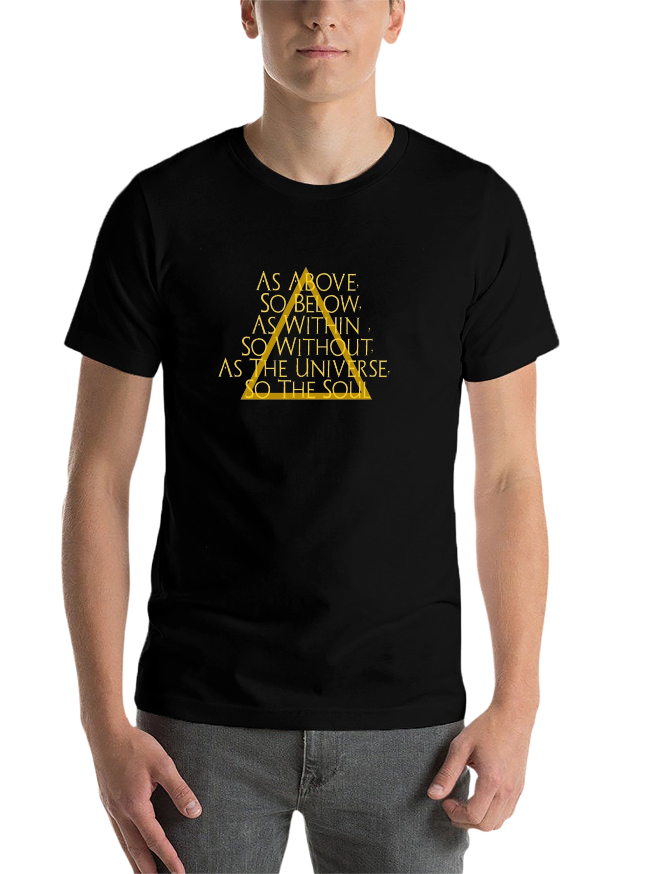 Black Esoteric Black T-Shirt - "As Above So Below" view 7