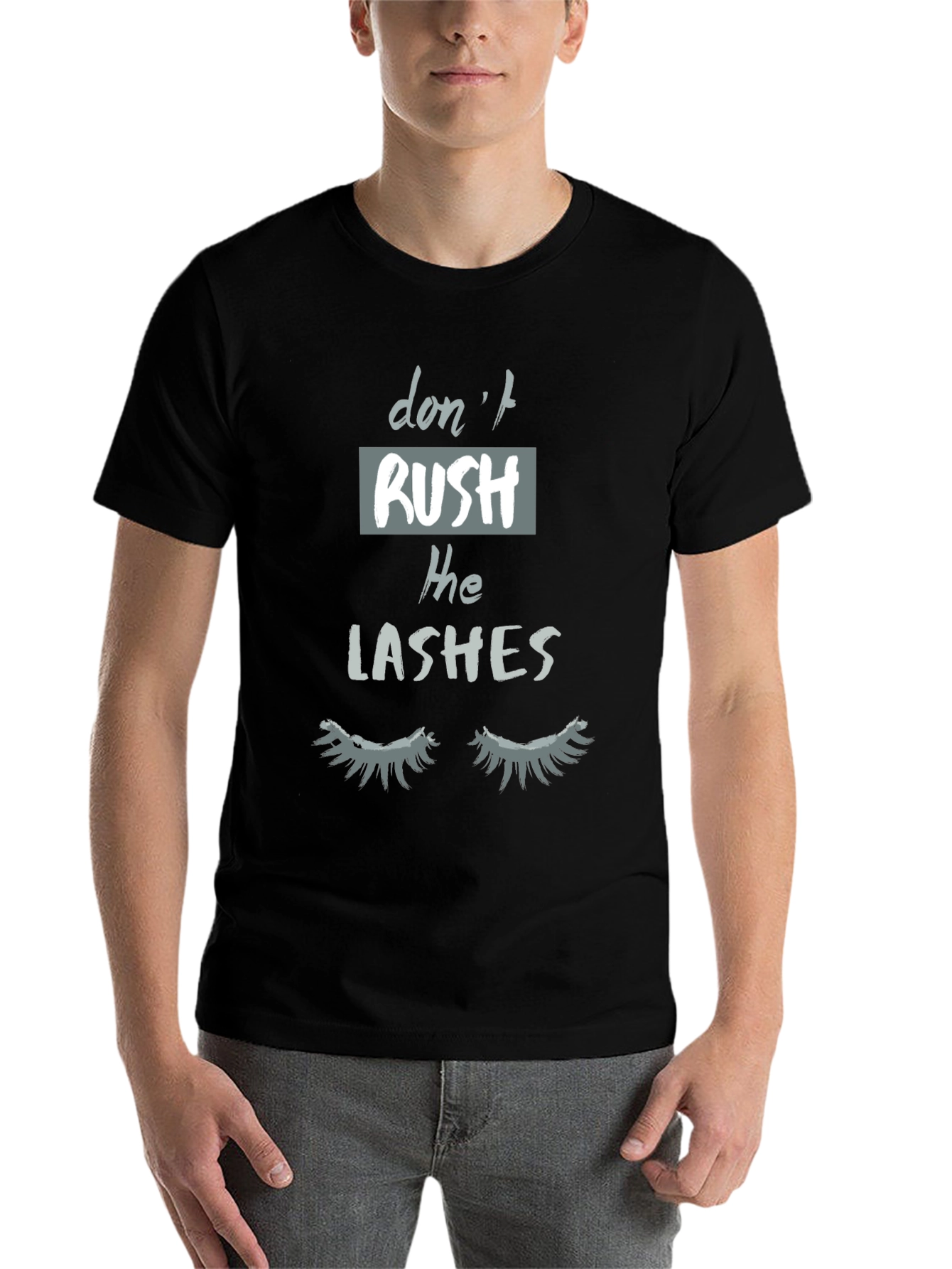 Black Don't Rush The Lashes Graphic Tee view 7