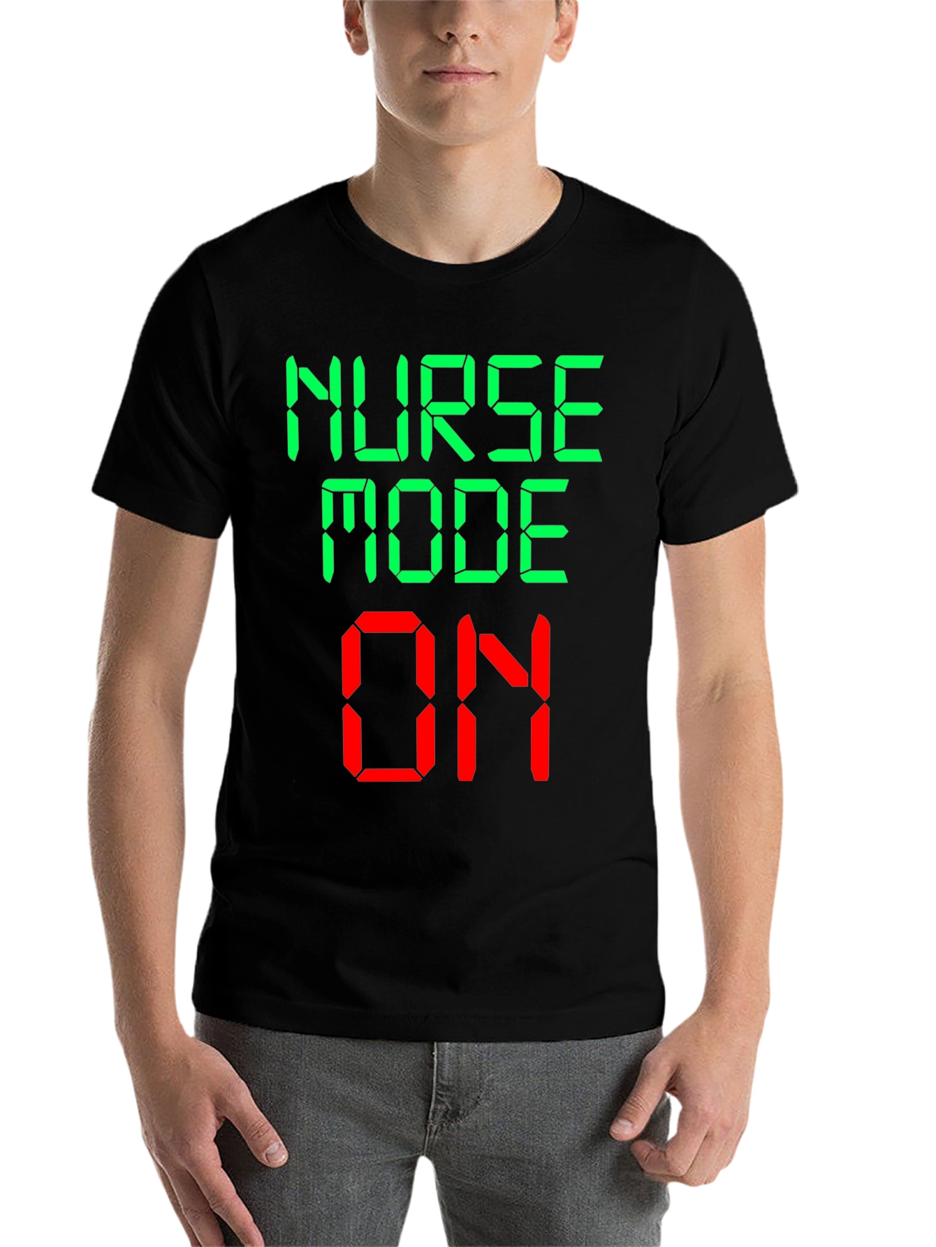 Black Nurse Mode On Novelty Graphic T-Shirt view 7