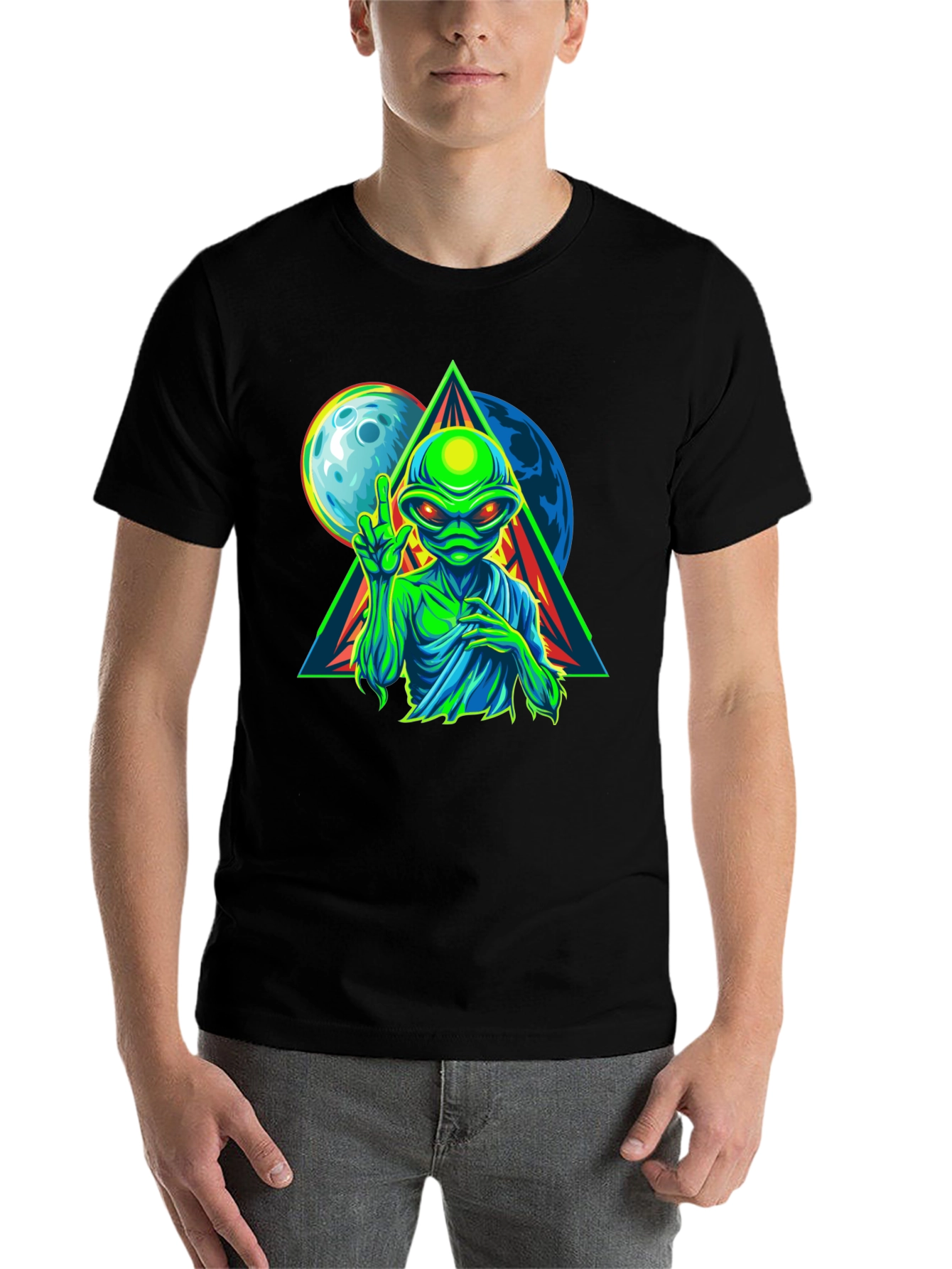 Alien Graphic T-Shirt - Peace Among Worlds! - 7