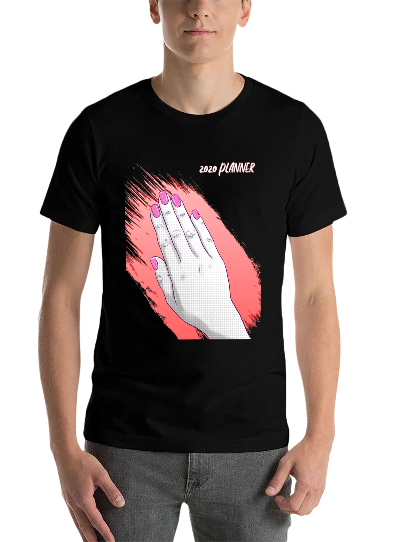 Black 2020 Planner Graphic T-Shirt view 7