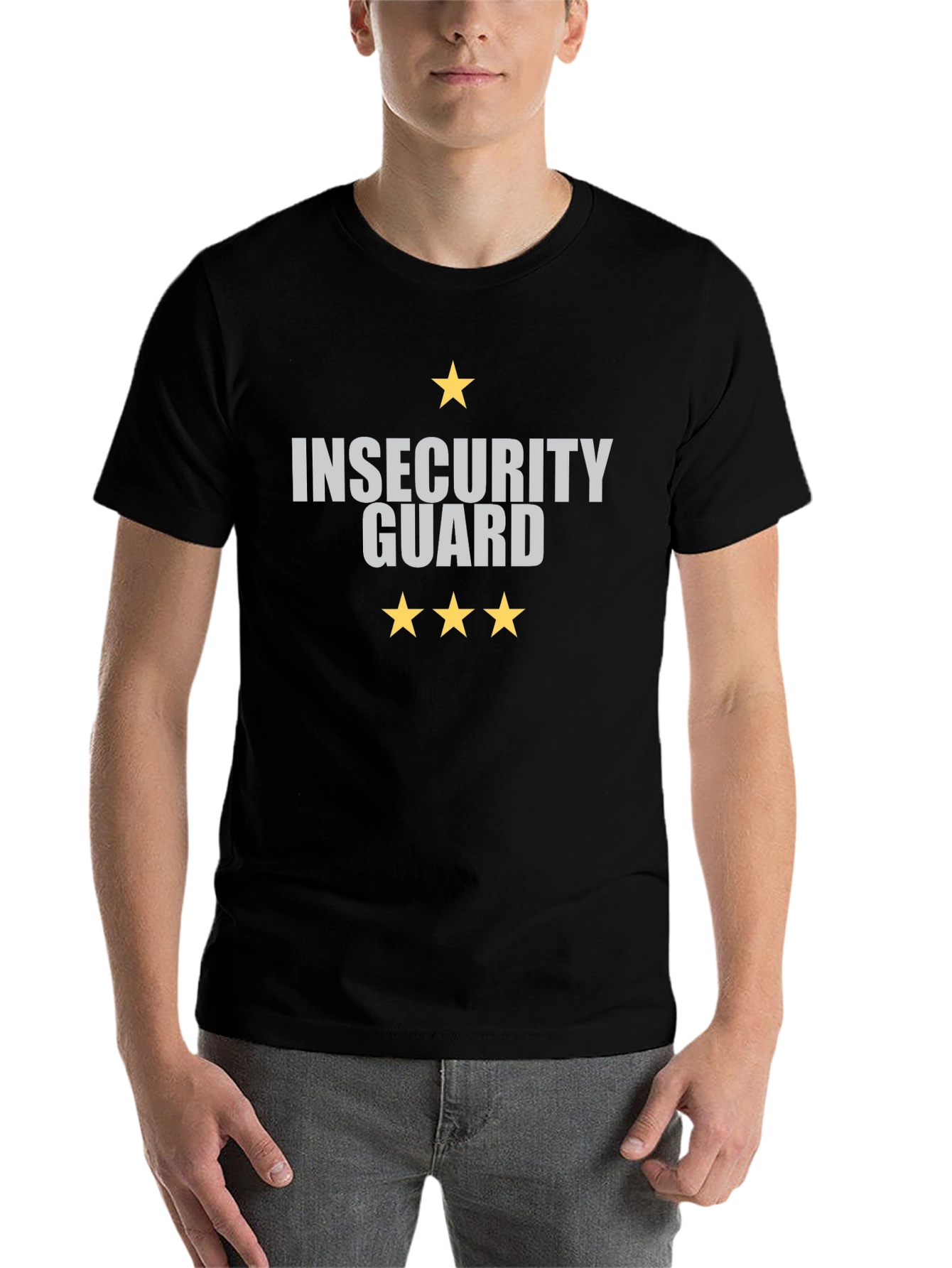 Black Insecurity Guard Graphic T-Shirt view 7