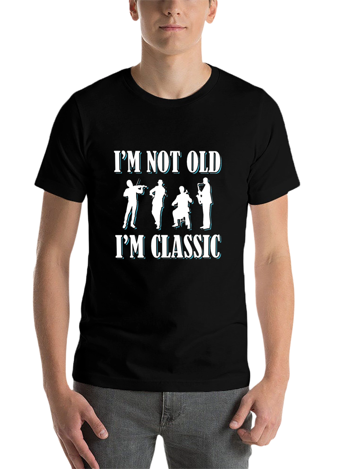 Black I'm Not Old, I'm Classic Music T-Shirt view 7