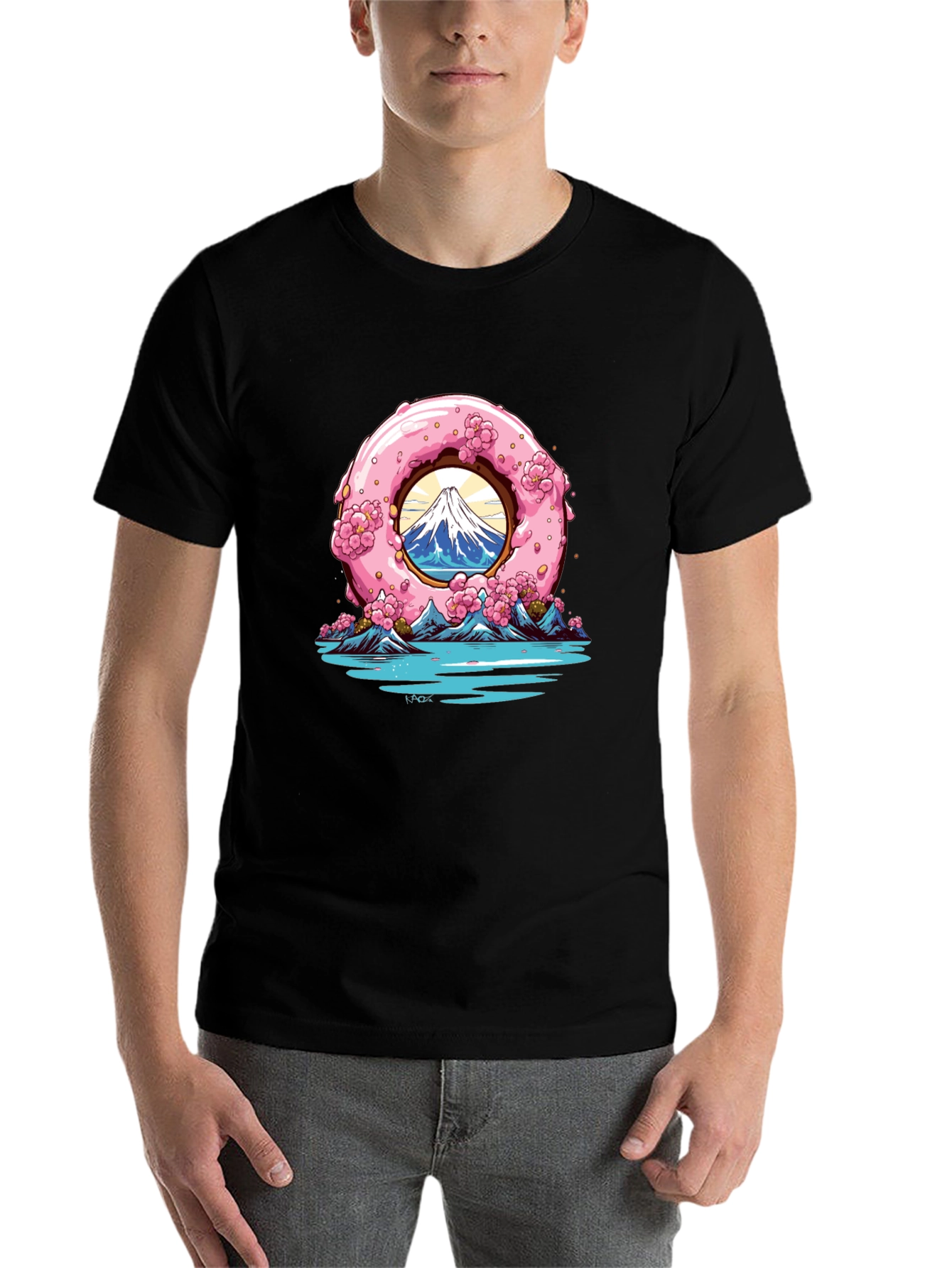Black Donut Mountain Graphic Tee view 7