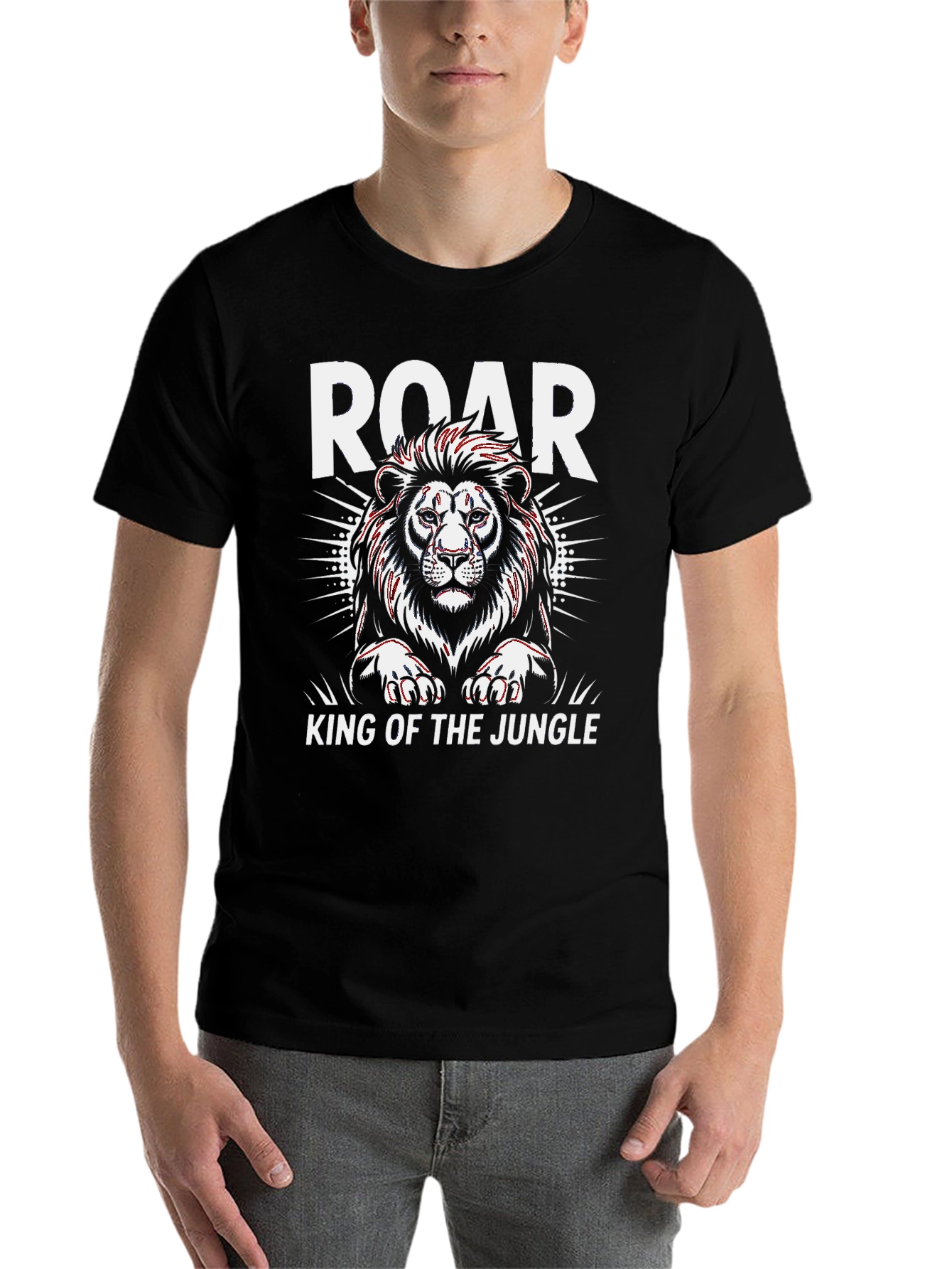 Black Roar Lion King T-Shirt - Jungle Pride view 7