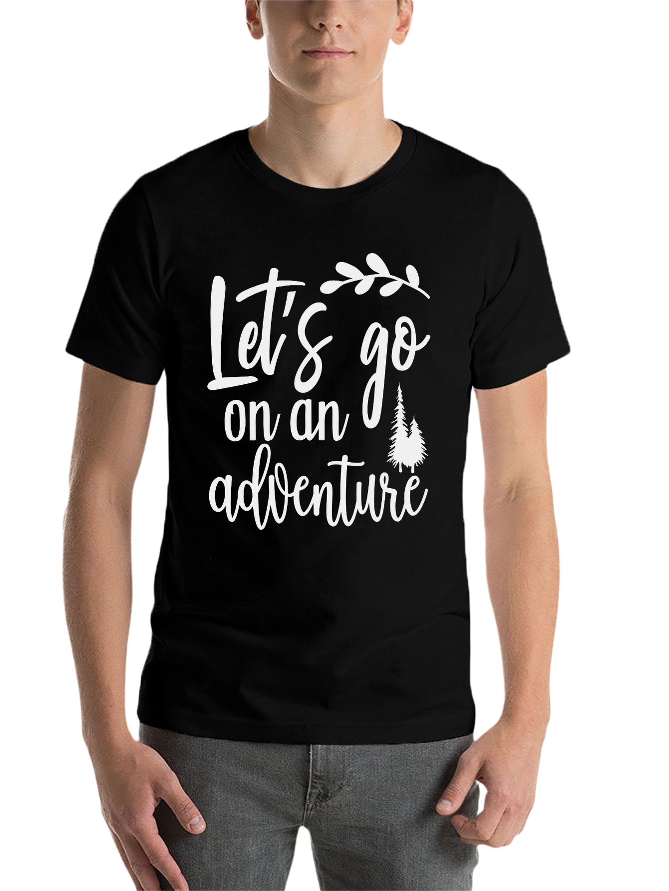 Black Adventure Awaits T-Shirt view 7