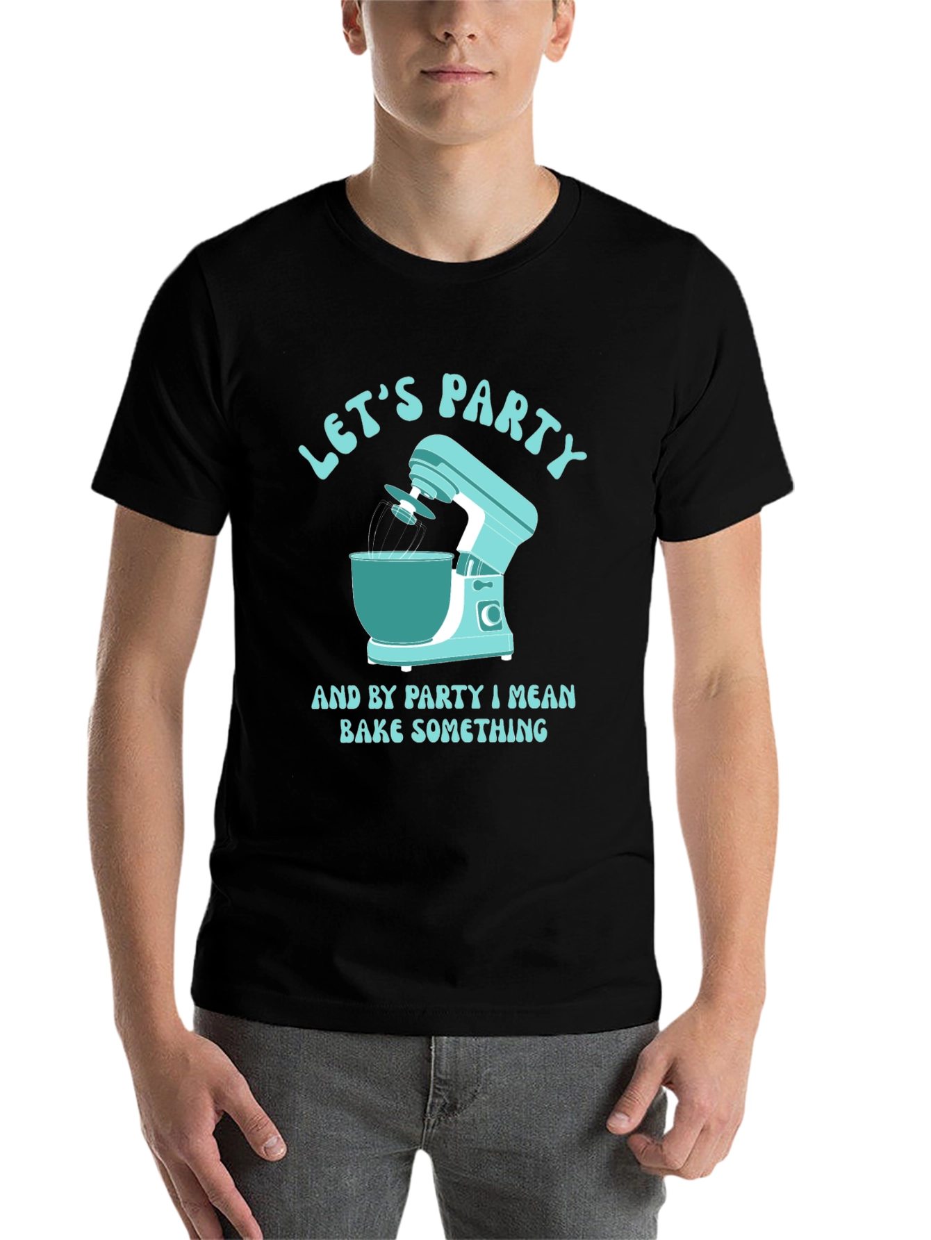 Black Let's Party, Bake Something T-Shirt view 7