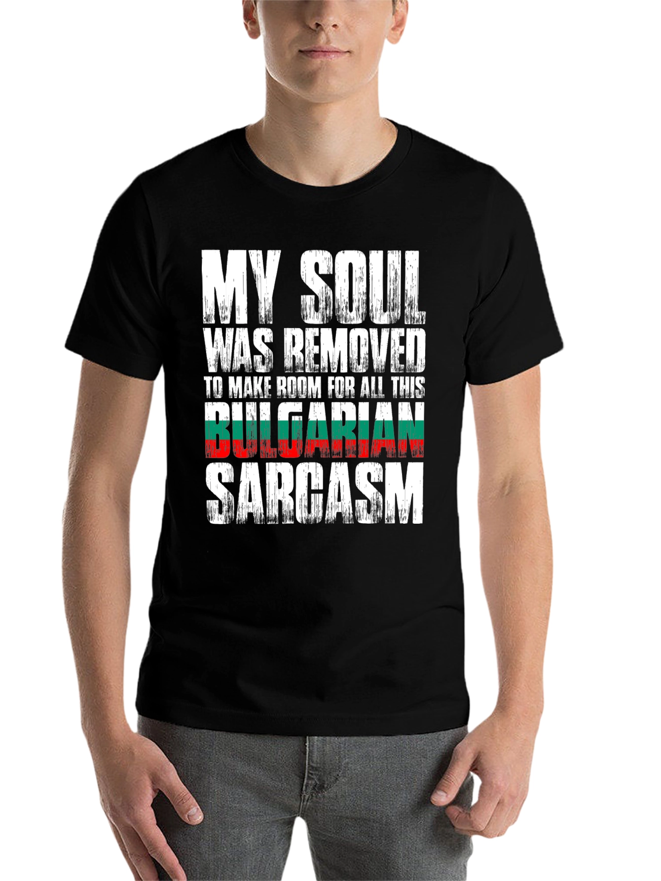 Black Funny Bulgarian Sarcasm T-Shirt view 7