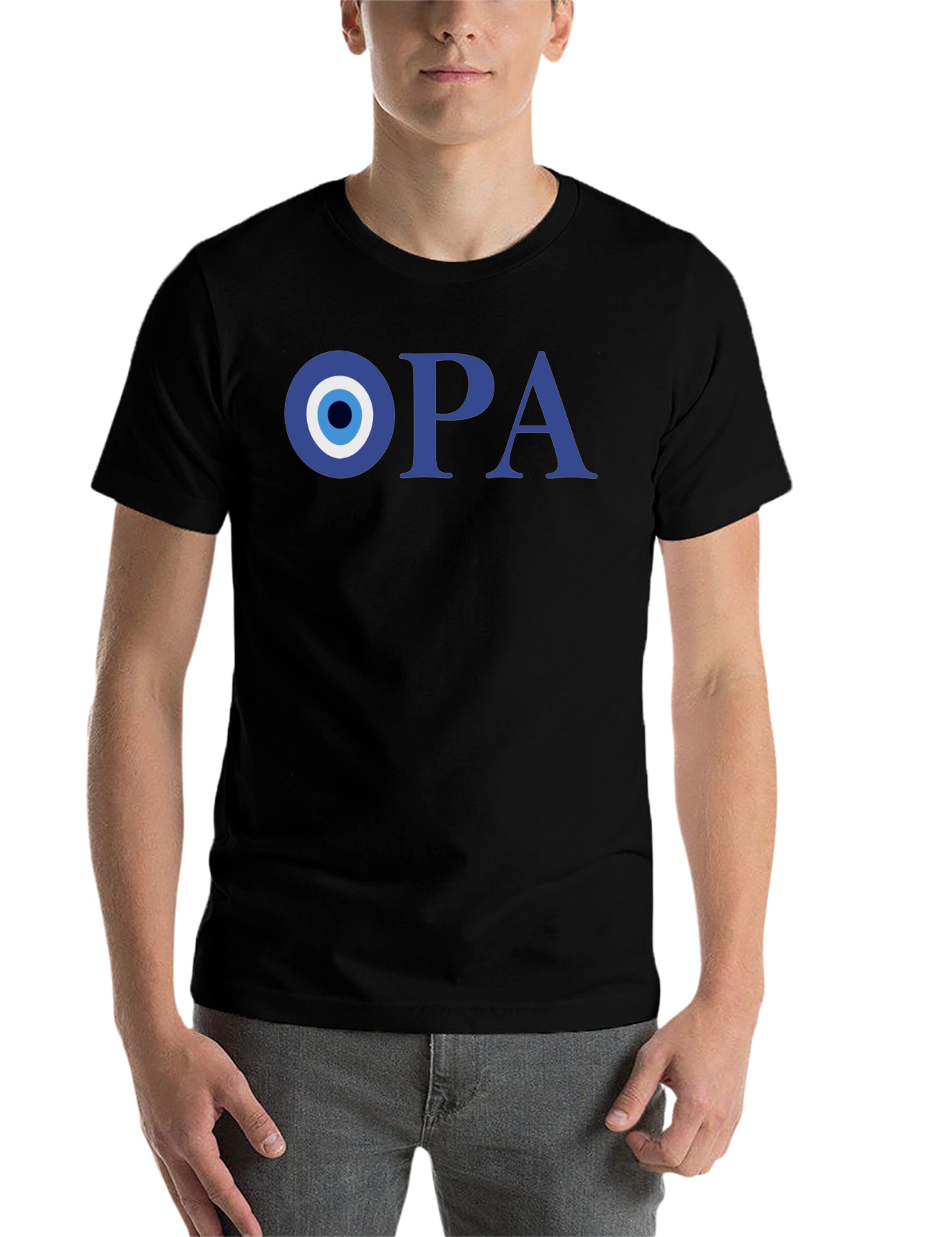 Black Opa Evil Eye T-Shirt - Stylish Protection view 7