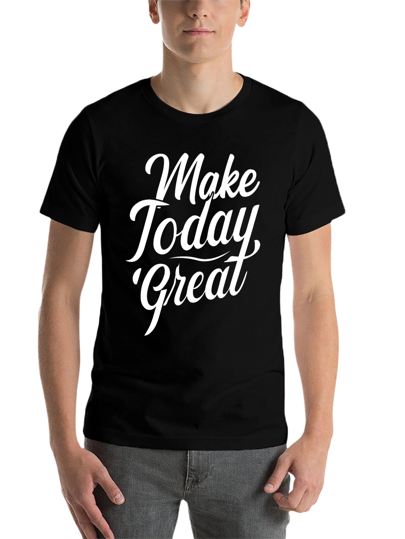 Black Make Today Great Black T-Shirt view 7