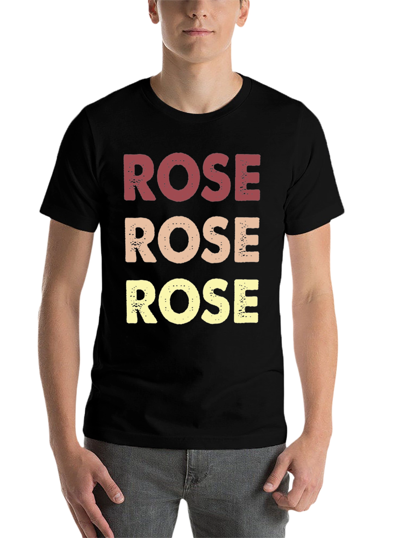 Black Retro "Rose" Graphic T-Shirt - Black view 7