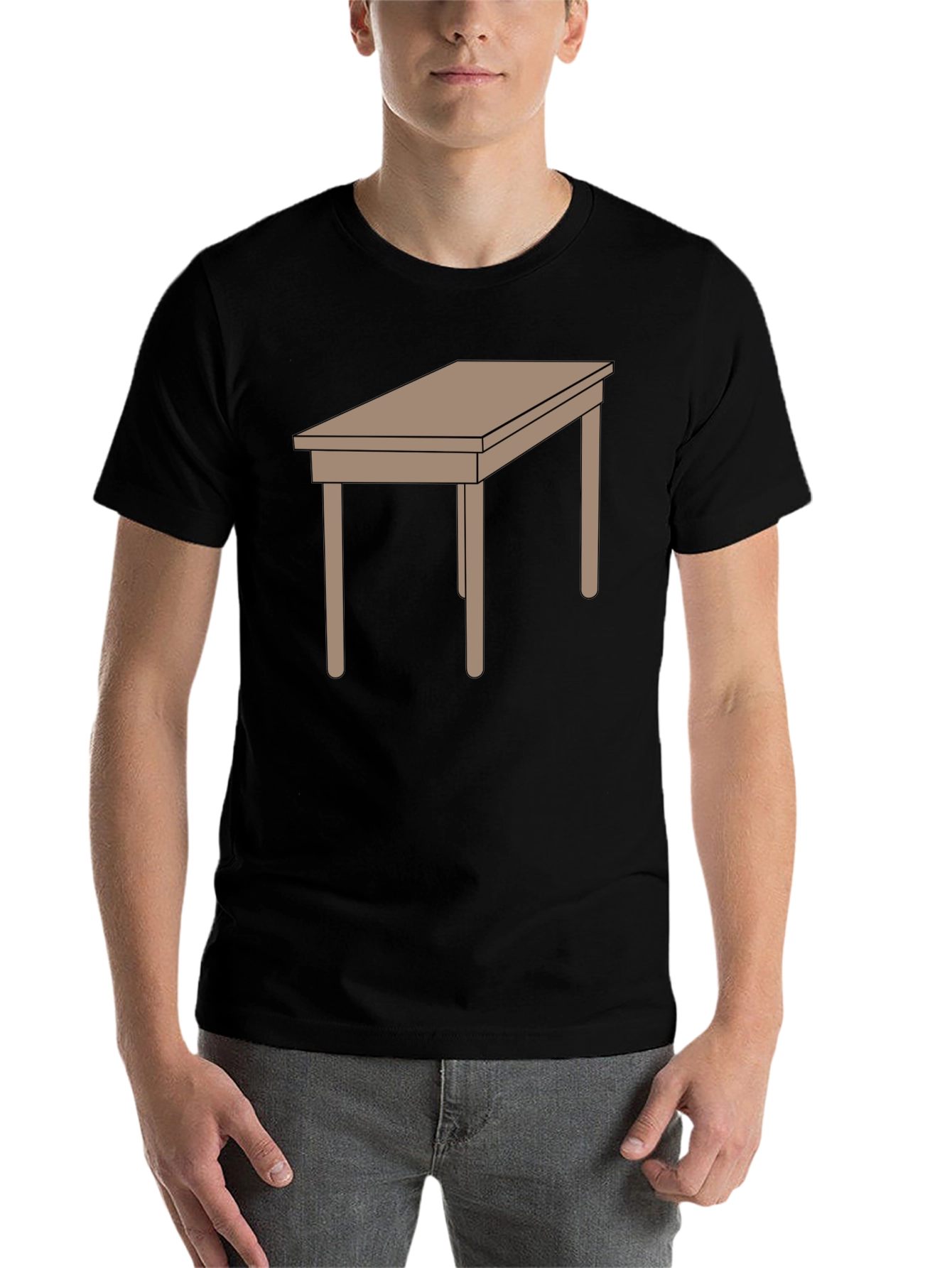 Black Table Graphic Tee - Stylish Comfort, Unique Design view 7
