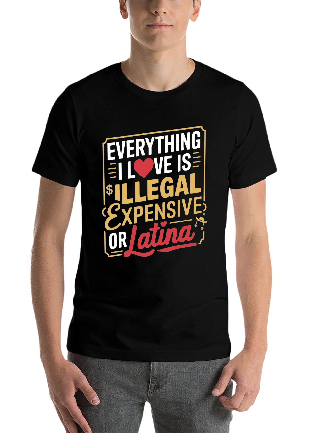 Black Everything I Love T-Shirt view 7