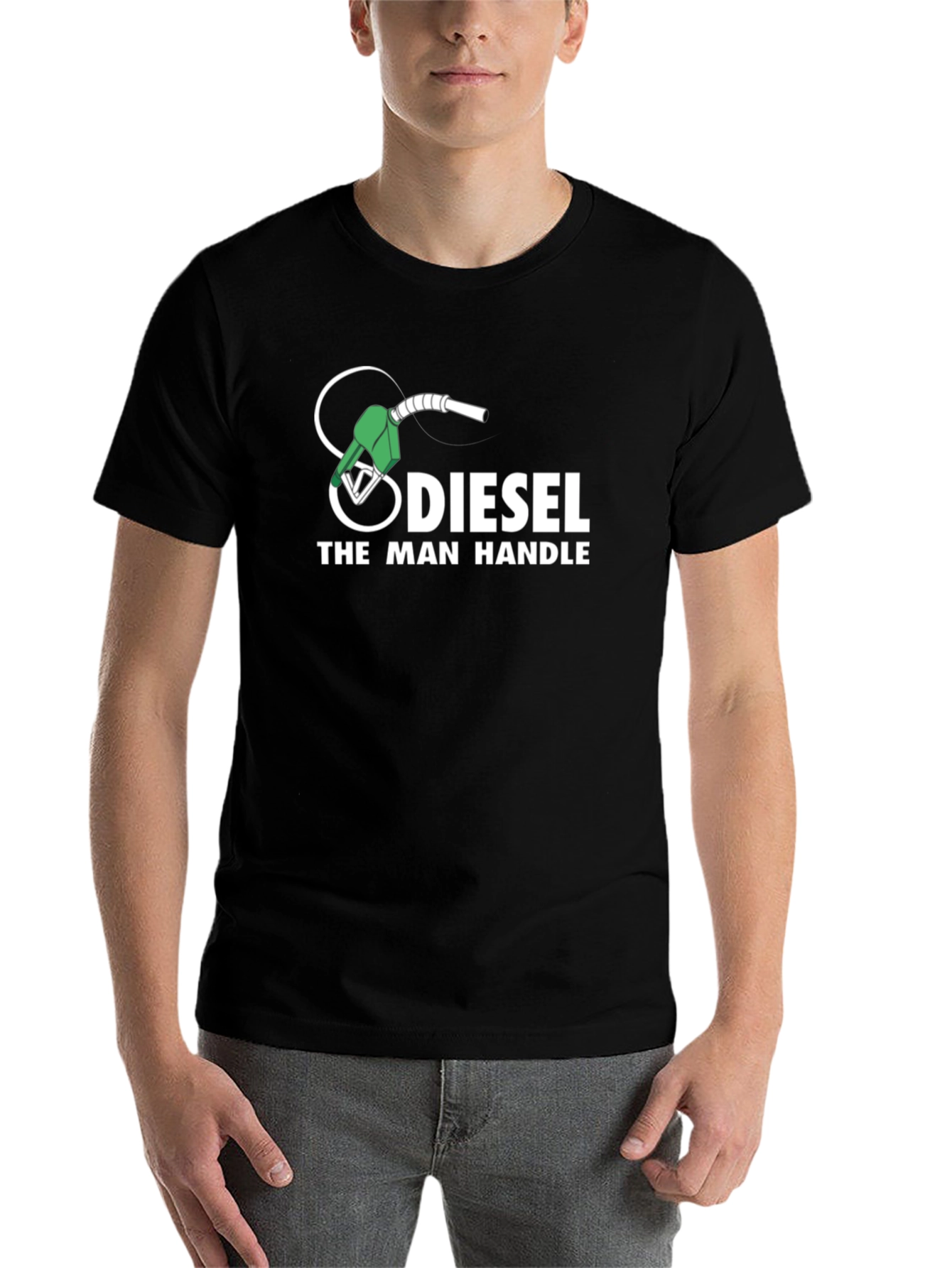 Black Diesel The Man Handle T-Shirt - Black view 7
