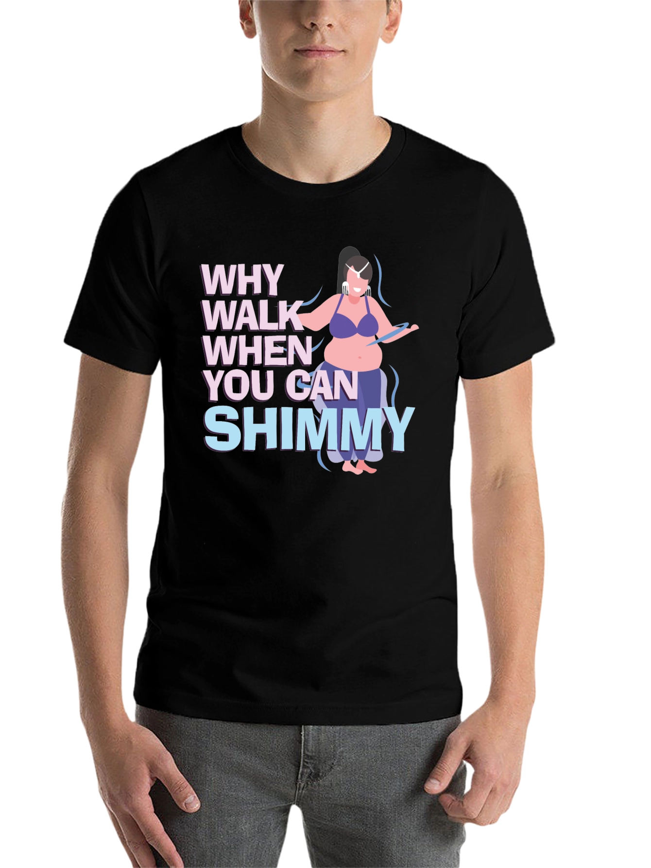 Black Shimmy Dance T-Shirt - Why Walk When You Can Shimmy view 7