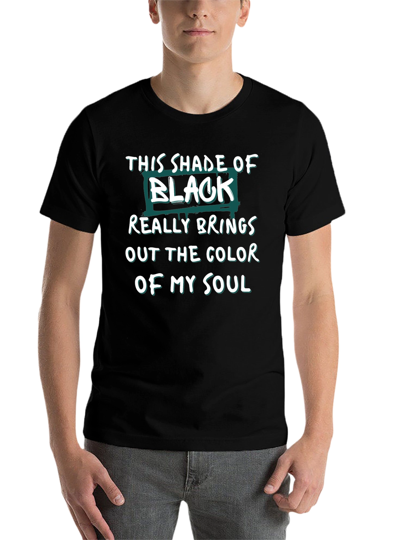 Black This Shade of Black Soul Graphic T-Shirt view 7
