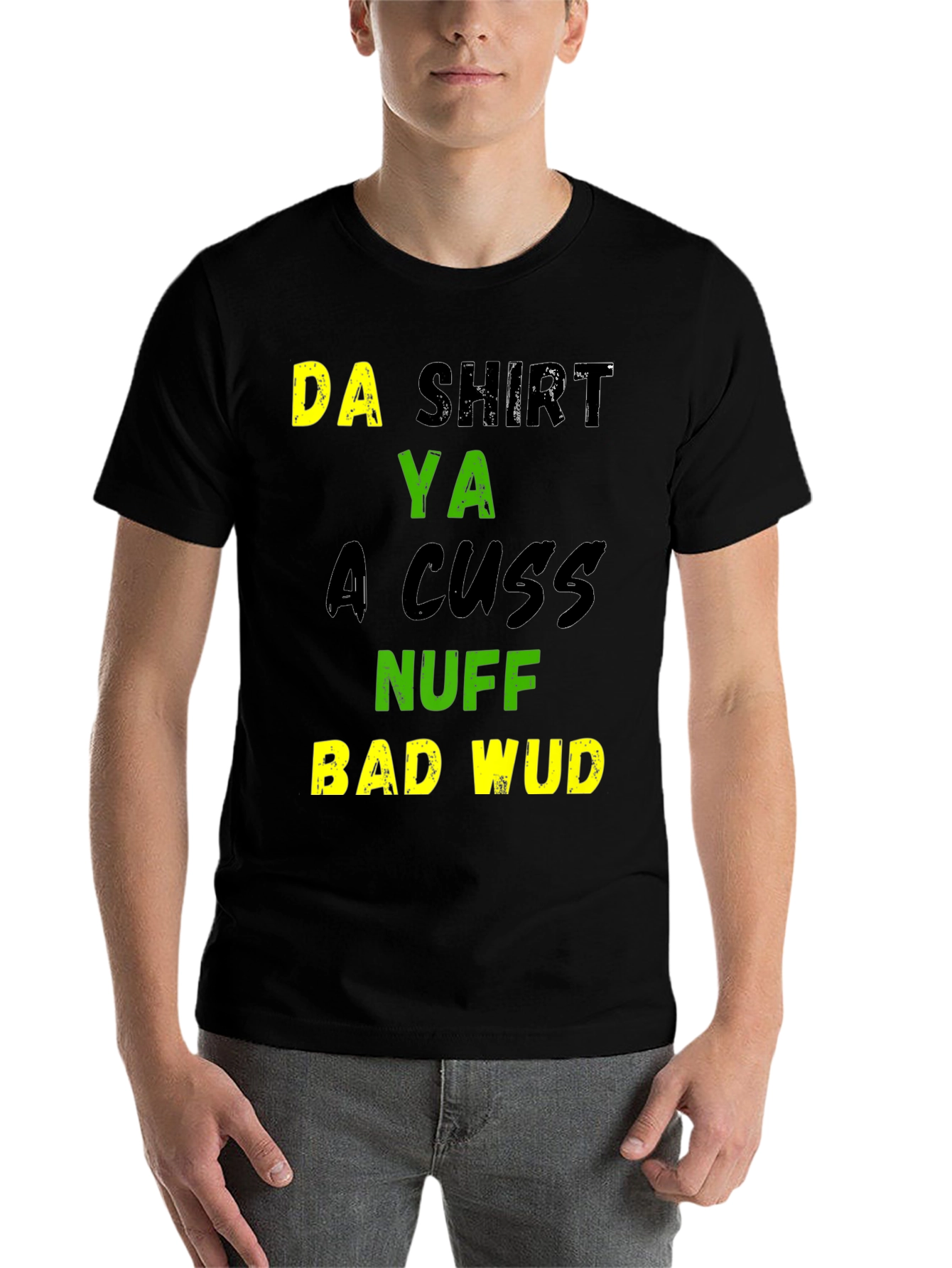 Black Funny Da Shirt Ya A Cuss Graphic T-Shirt view 7